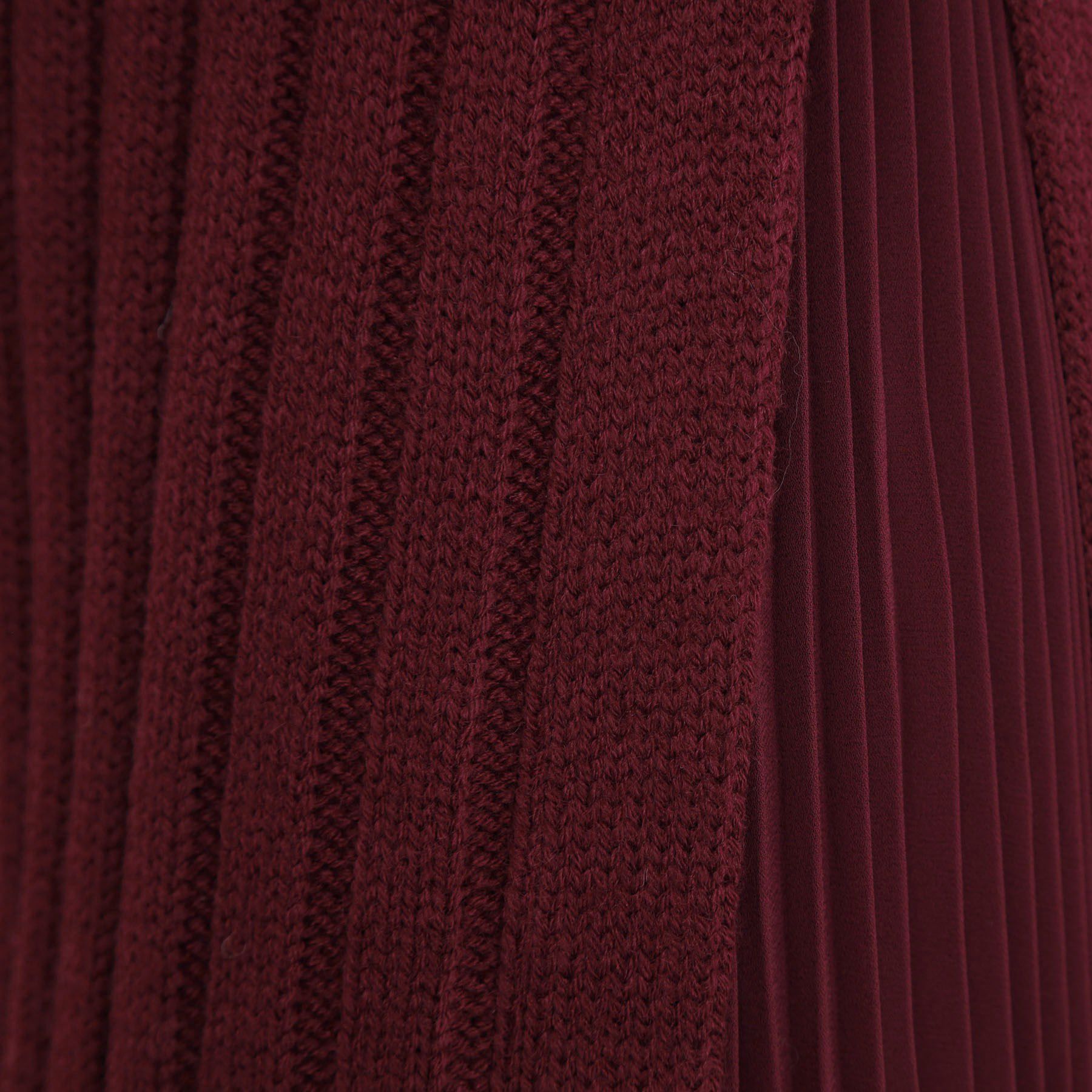 grove「【選べる着丈】配色サイドプリーツニットワンピース」|ワンピース|