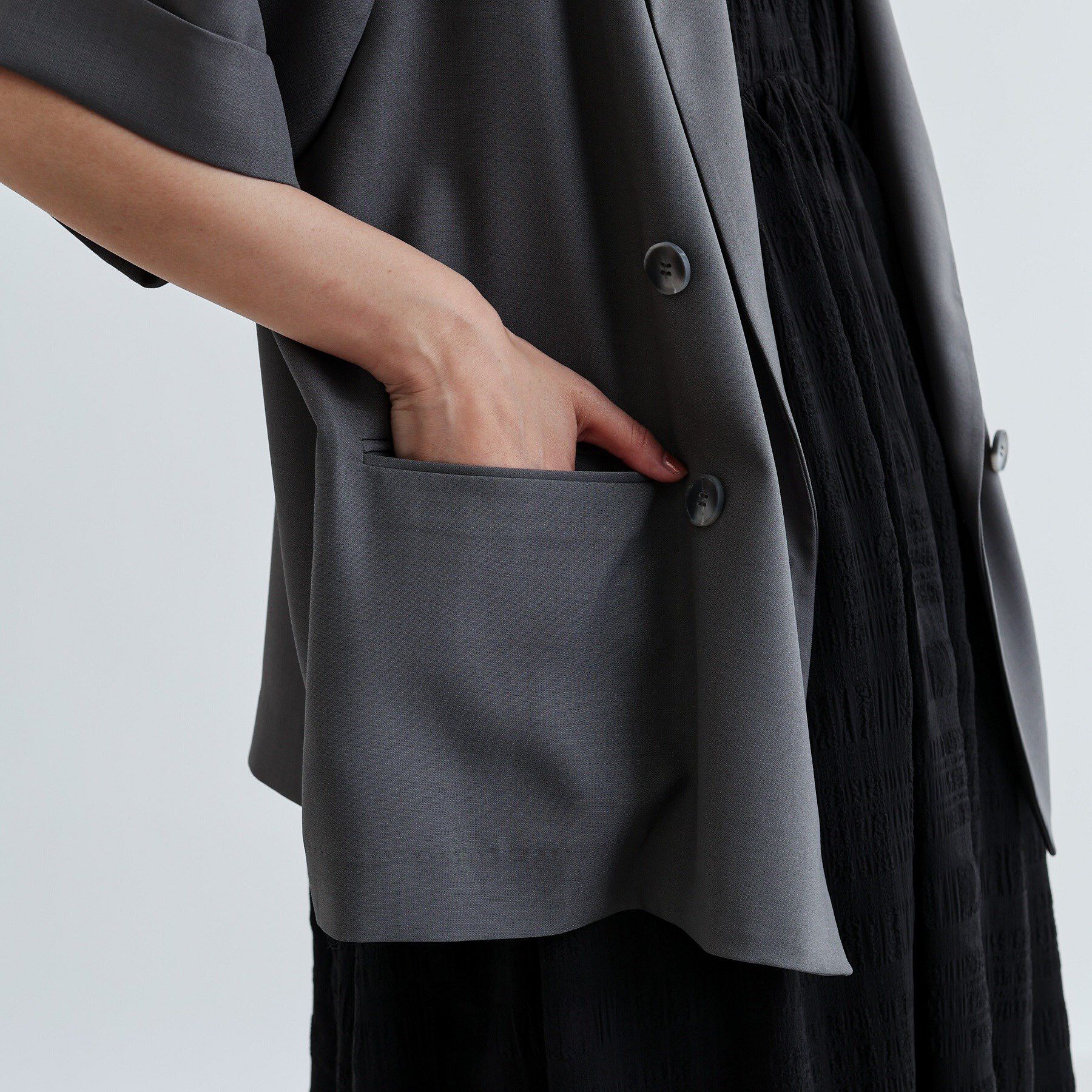 GALLEST「【セットアップ対応】イージーダブルブレスト半袖ジャケット」|テーラードジャケット|