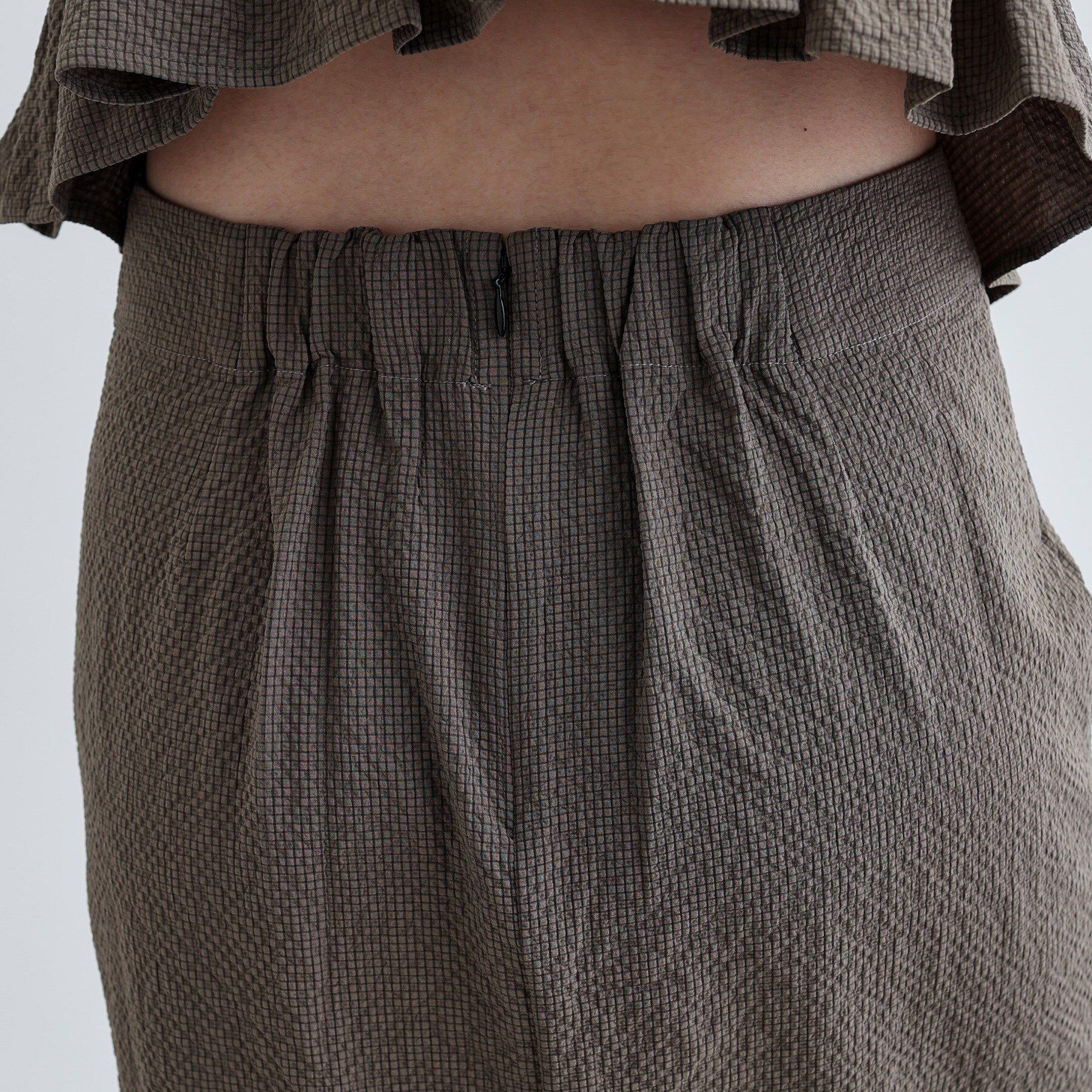 GALLEST「【セットアップ可能】スクエアサッカースリットスカート【洗える/カセット服】」|スカート|