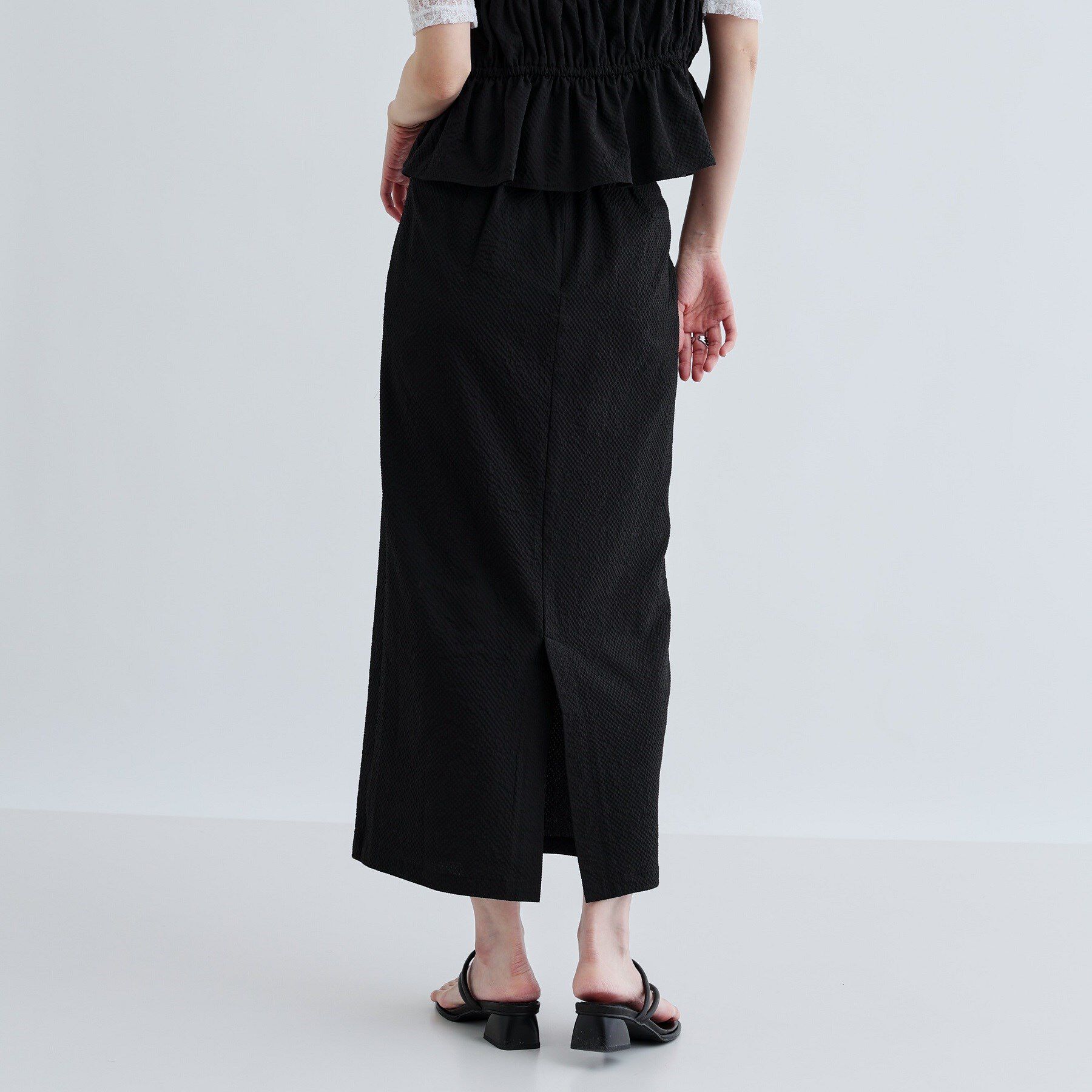 GALLEST「【セットアップ可能】スクエアサッカースリットスカート【洗える/カセット服】」|スカート|