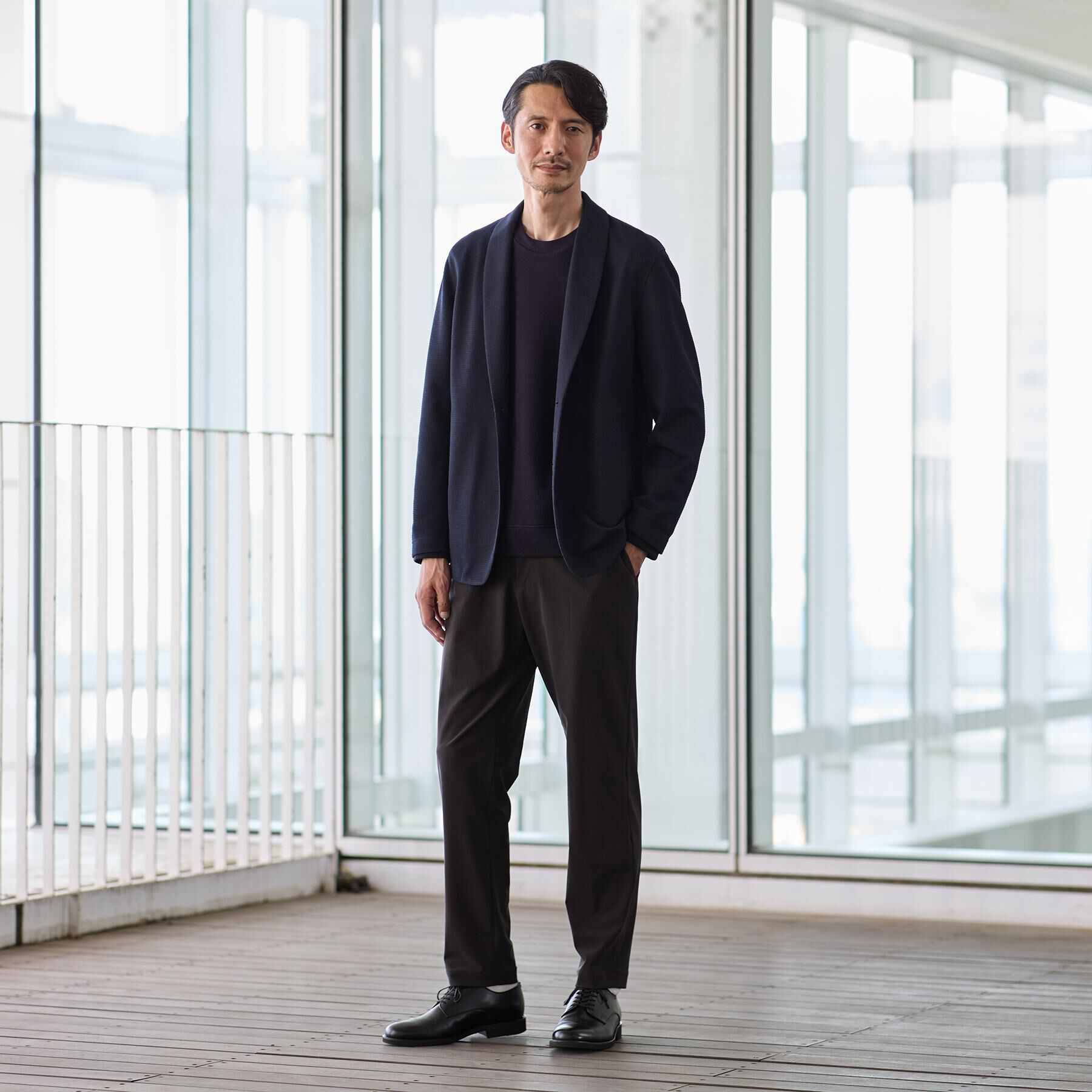 TAKEO KIKUCHI「【尾州織】ショールカラー カーディガン」|カーディガン|