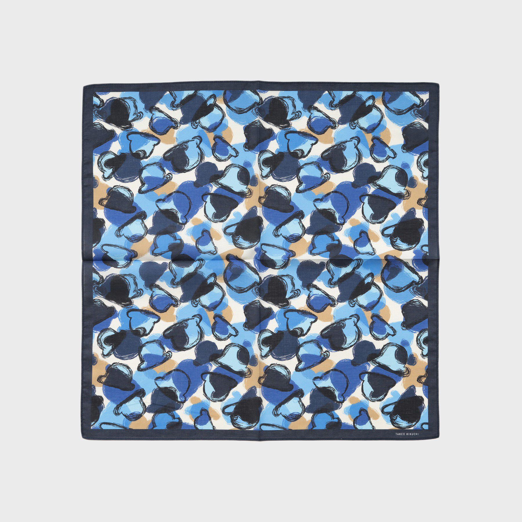 TAKEO KIKUCHI「ボーラーハットプリントハンカチ」|ハンカチ|ネイビー(194)