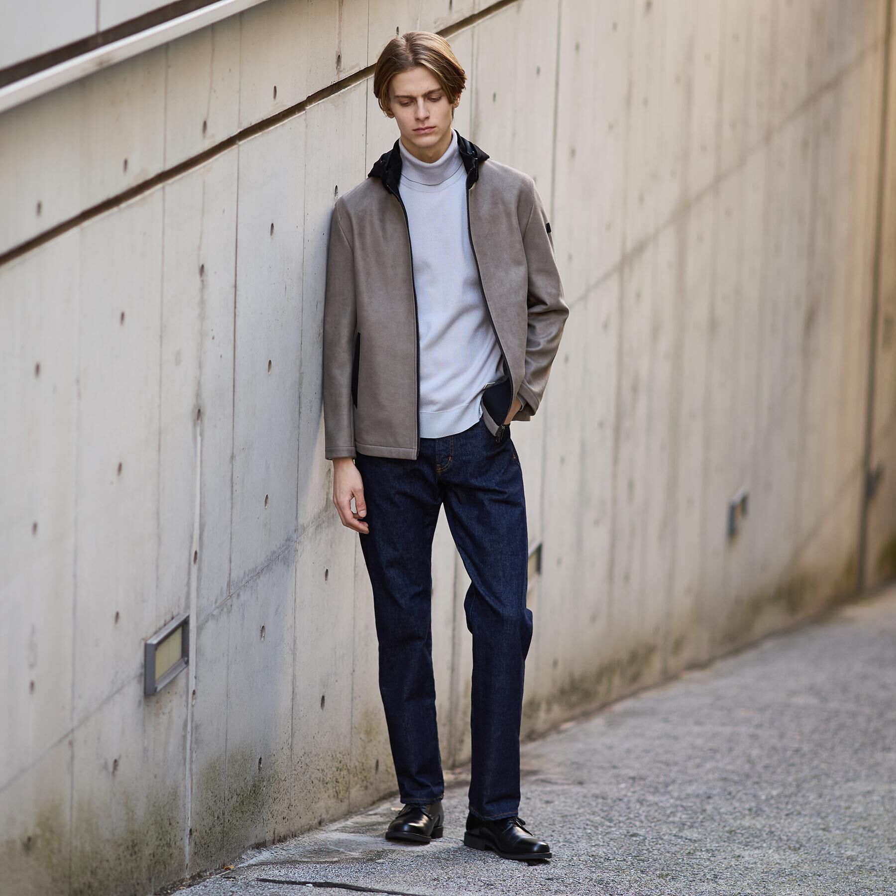 TAKEO KIKUCHI「【JUST ONE LAYER】ダウンファブリック ジップアップ フード ブルゾン」|ブルゾン・スタジャン|