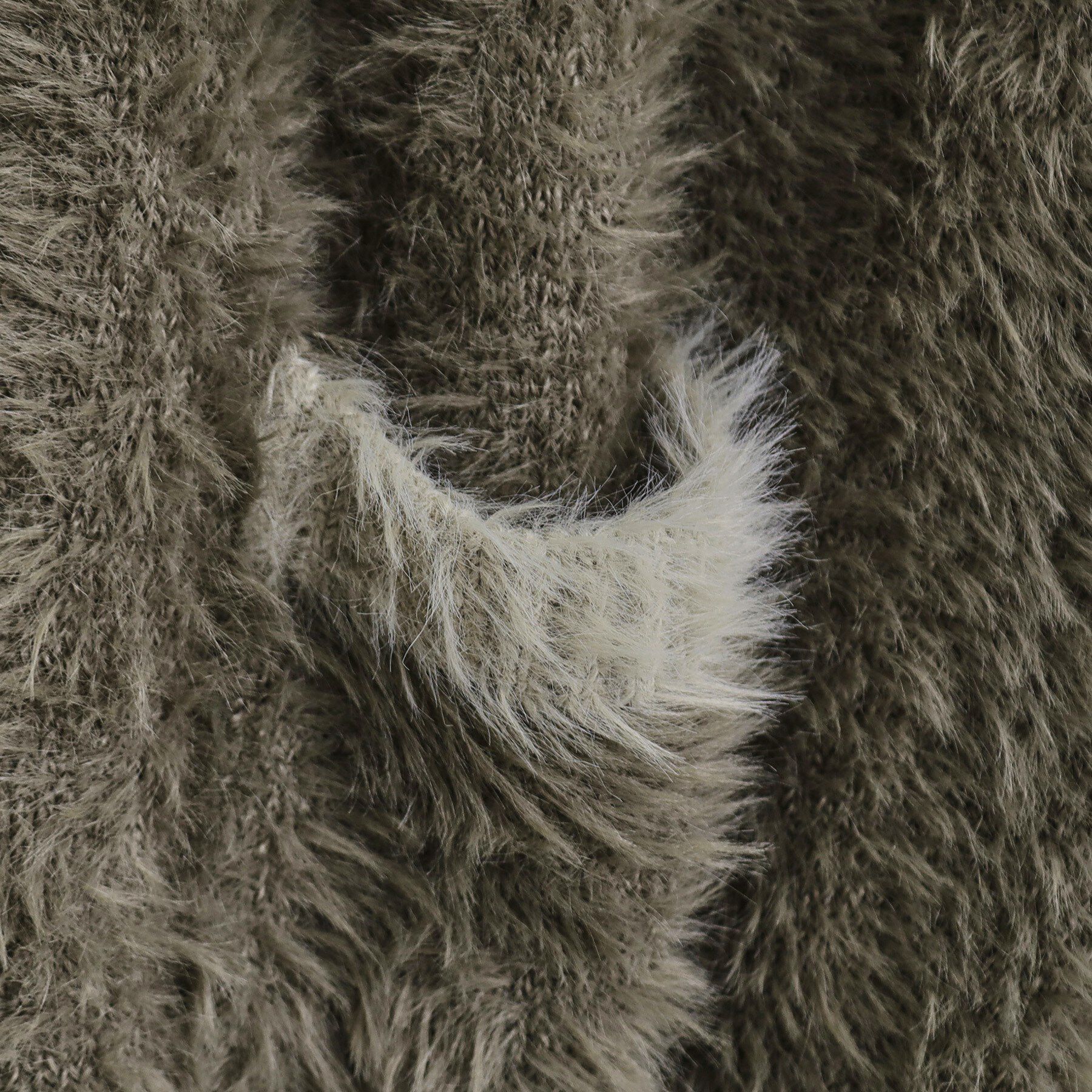 tk.TAKEO KIKUCHI「バイカラーフェザーニットカーディガン」|カーディガン|