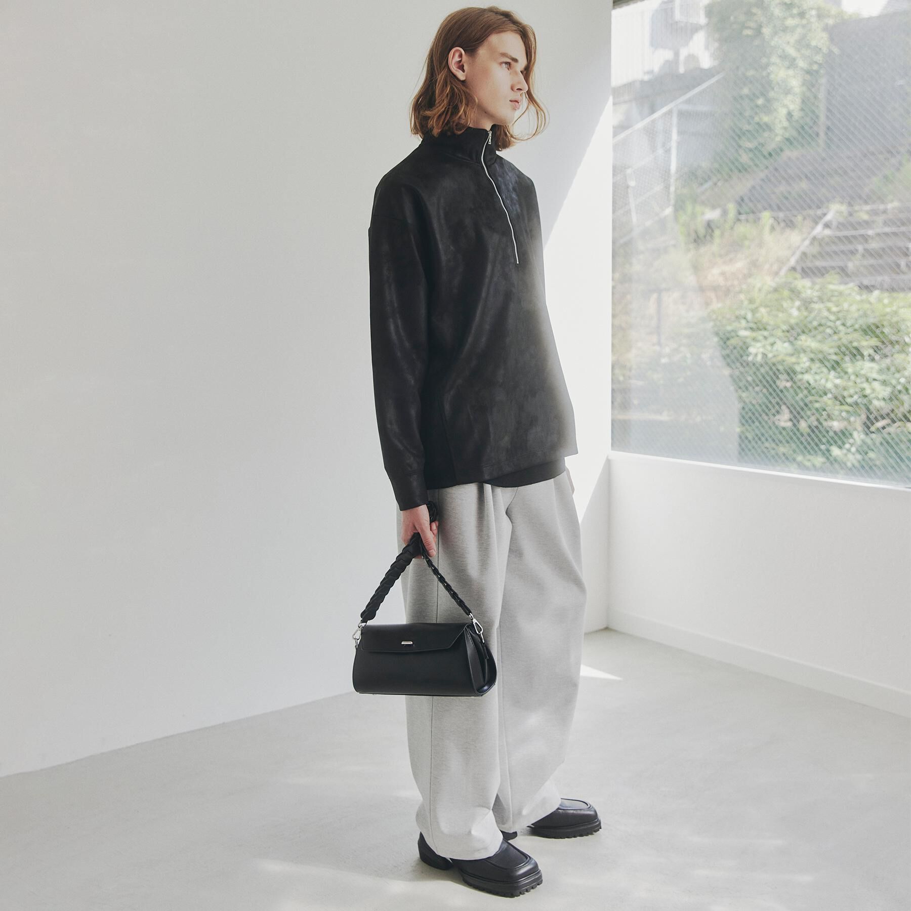 tk.TAKEO KIKUCHI「ヴィンテージライクプリント ハーフジッププルオーバー」|Tシャツ・カットソー|