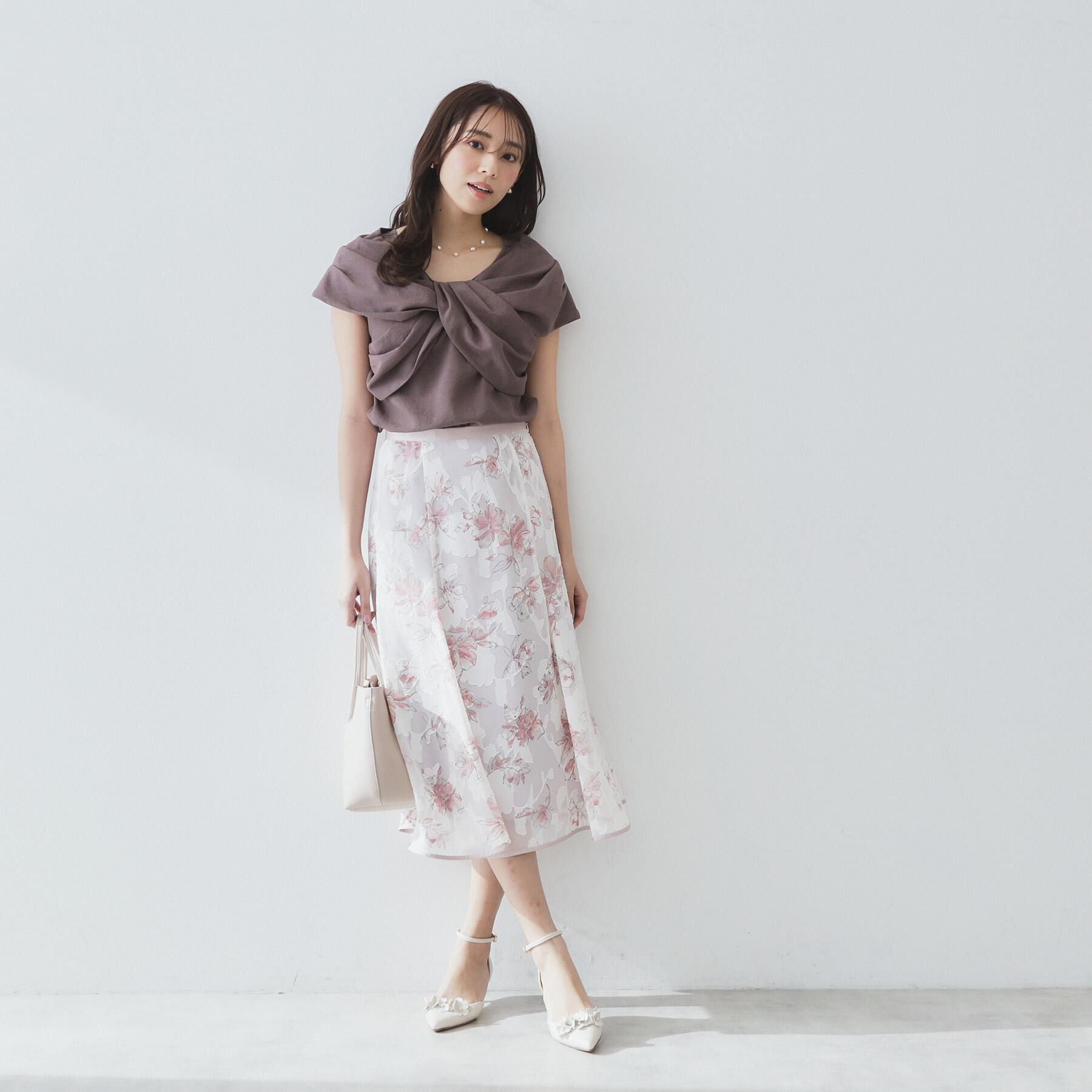 index「花柄マーメイドフレアスカート【洗濯機洗い可】」|スカート|