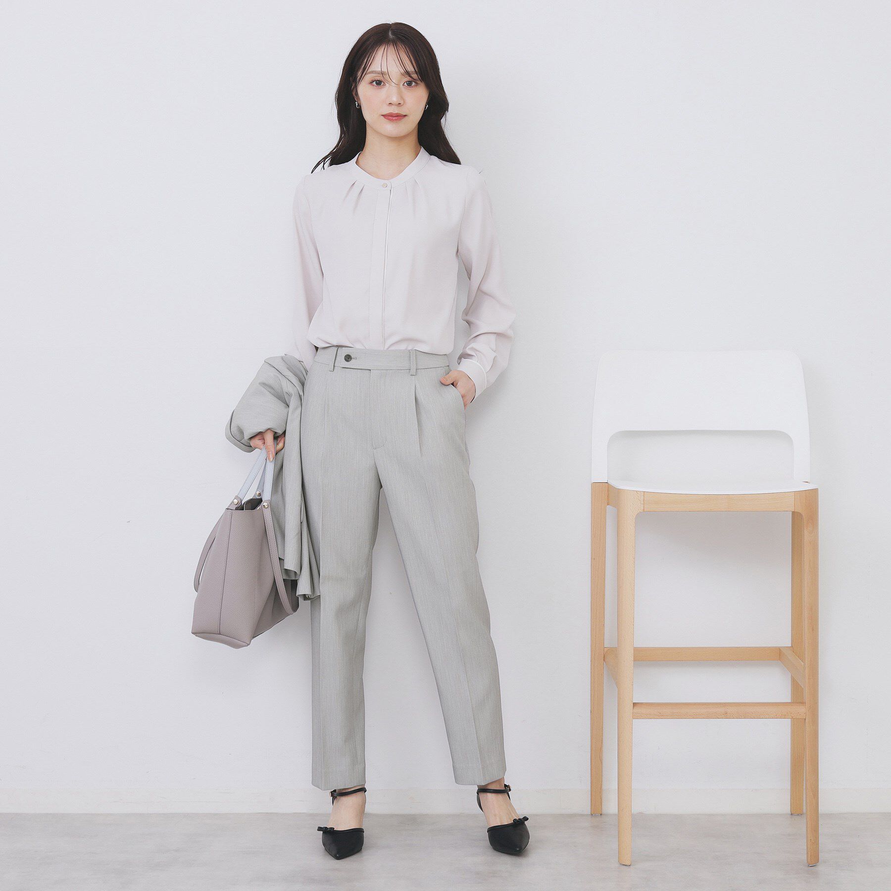 index「《丈が選べる》ストレッチテーパードパンツ/セットアップ対応【洗濯機OK/防シワ】」|その他|