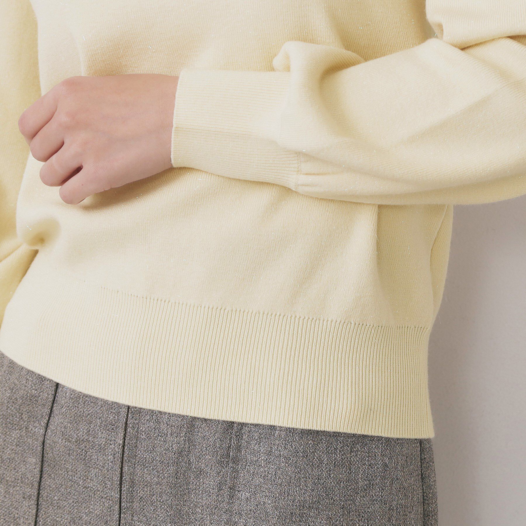 index「ラメスカラップビジューデザインニット【洗濯機OK】《6col/S～LL》」|ニット・セーター|