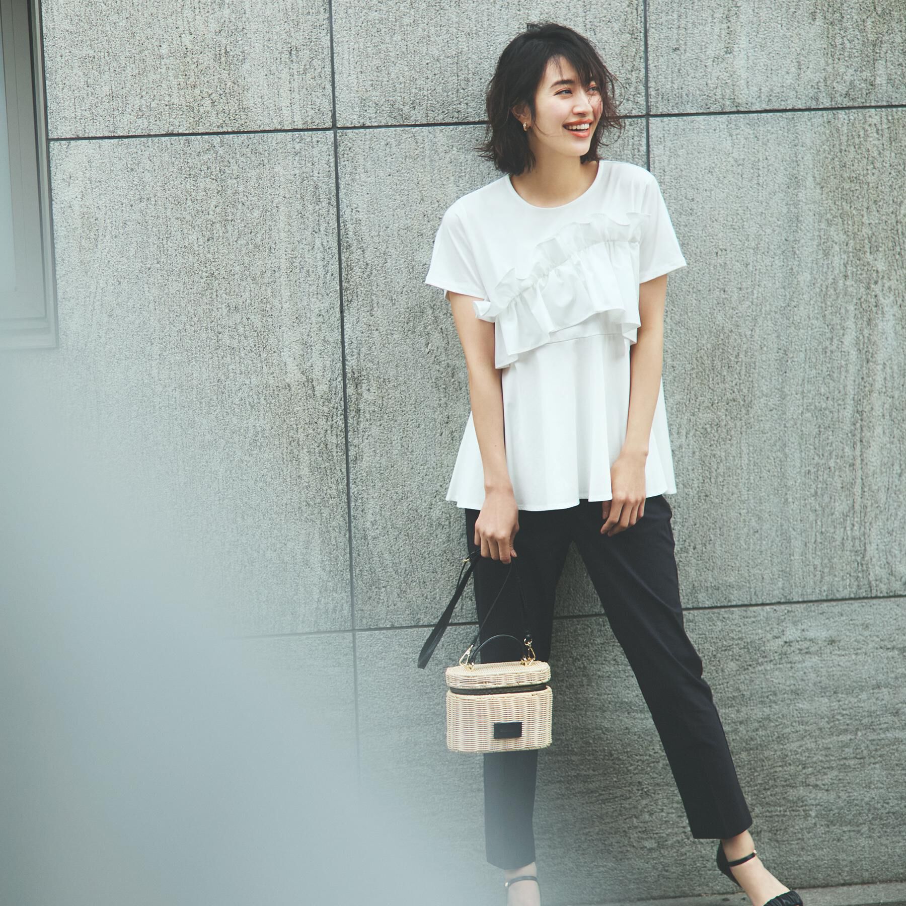 OPAQUE.CLIP「フリルドッキングペプラムトップス【接触冷感/洗濯機洗い可】」|Tシャツ・カットソー|