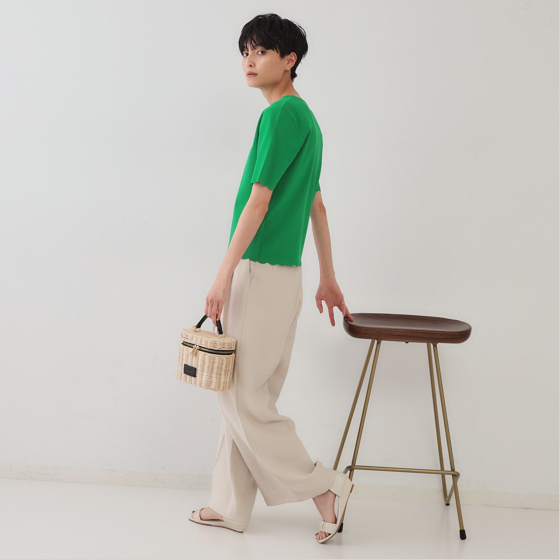 OPAQUE.CLIP「裾スカラップニット【洗濯機洗い可】」|ニット・セーター|