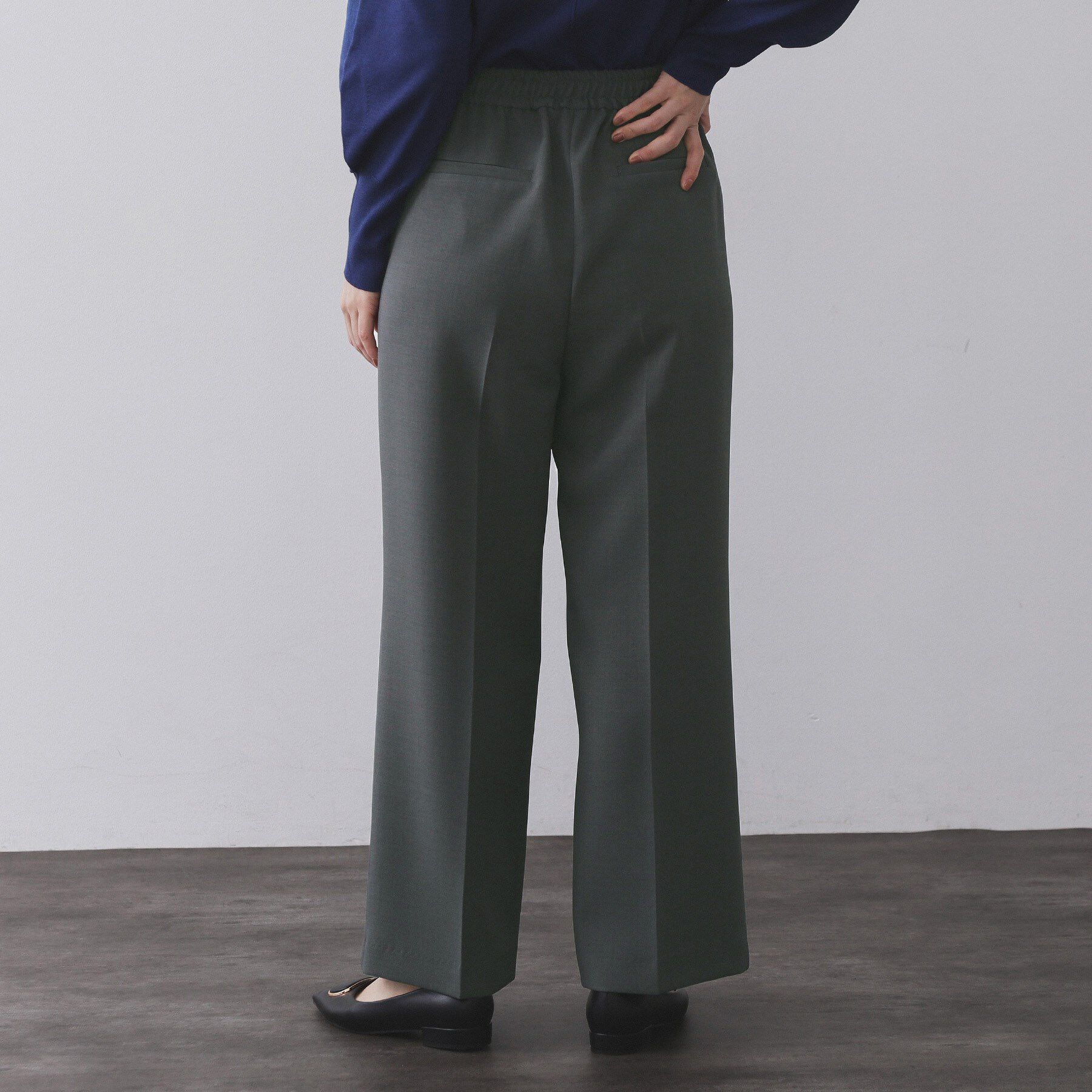 OPAQUE.CLIP「《SS-LLサイズ》ストレッチ美脚イージーワイドパンツ【防シワ/洗濯機洗い可】」|その他|