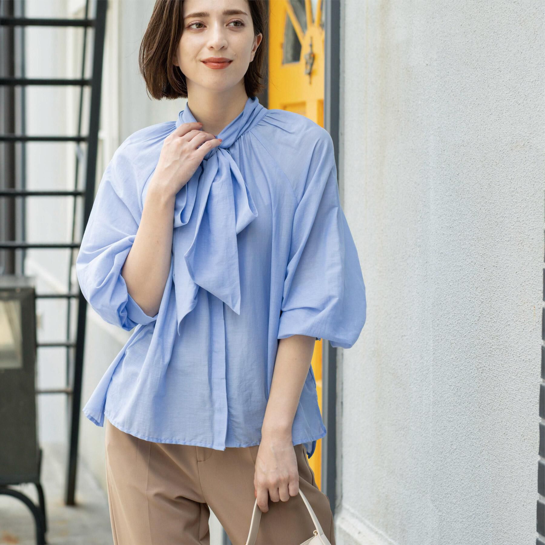 OPAQUE.CLIP「2WAYシアーボウタイブラウス【洗濯機洗い可】」|シャツ・ブラウス|