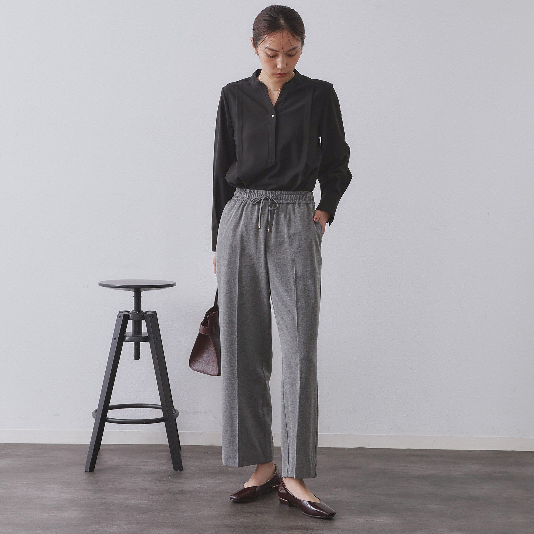 OPAQUE.CLIP「ウォームタッチ イージーワイドパンツ【洗濯機洗OK/ストレッチ】≪SS～LL≫」|その他|