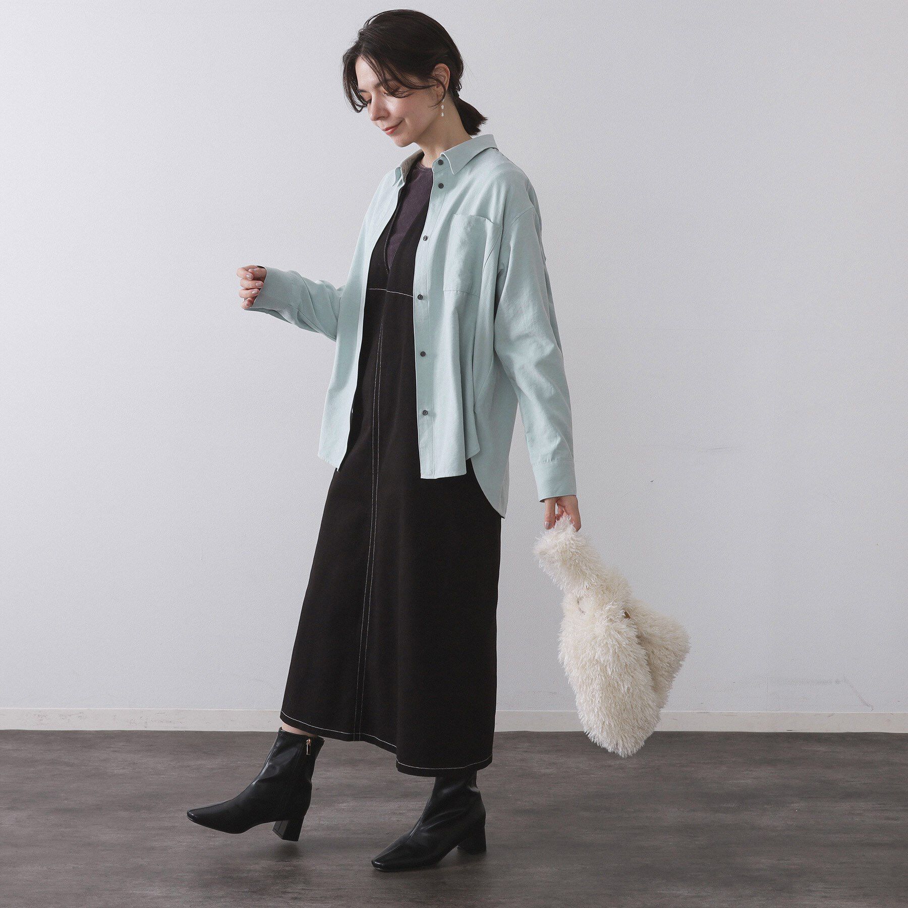 OPAQUE.CLIP「スエードライクシャツ【洗濯機OK】」|シャツ・ブラウス|