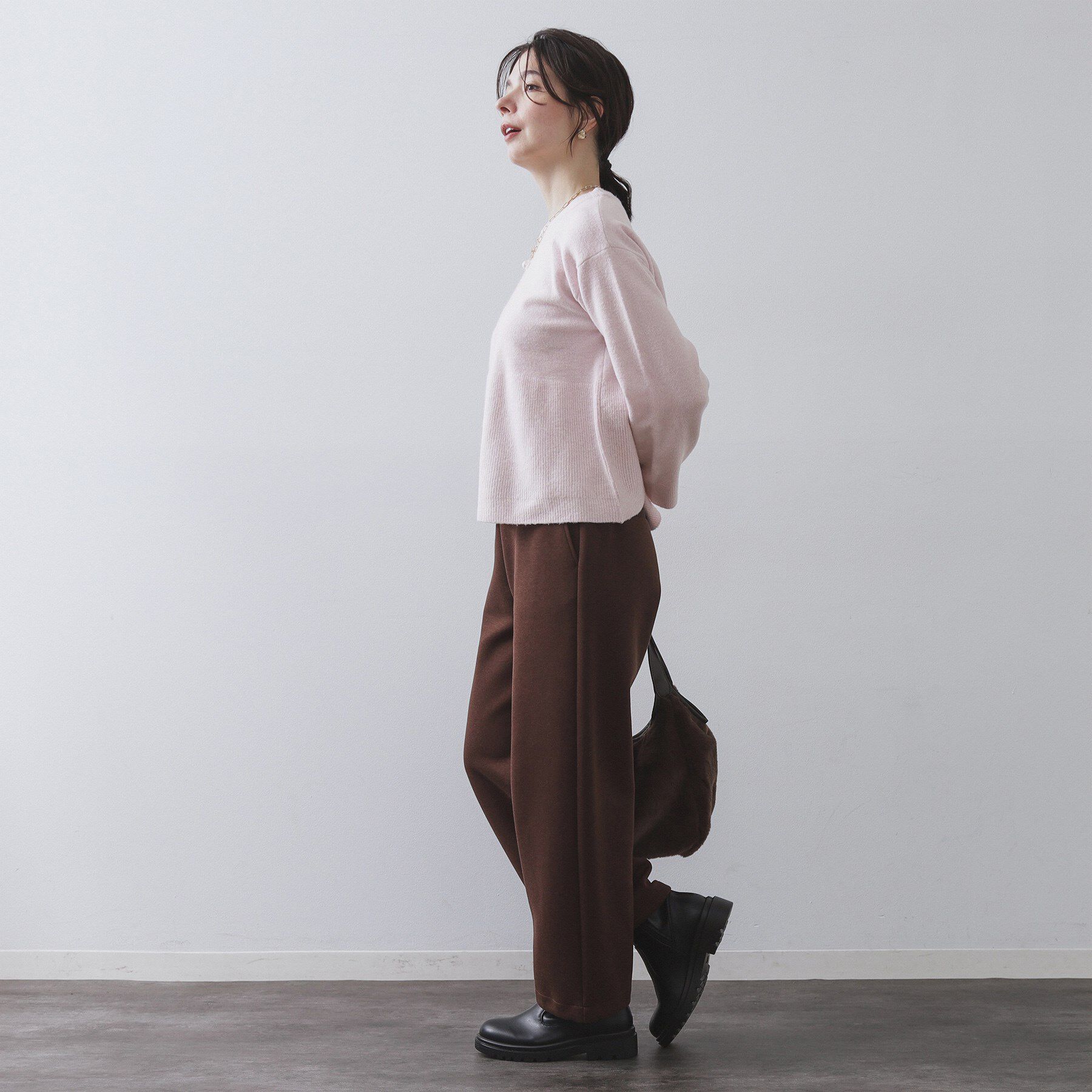 OPAQUE.CLIP「ペプラムニット【洗濯機OK】」|ニット・セーター|