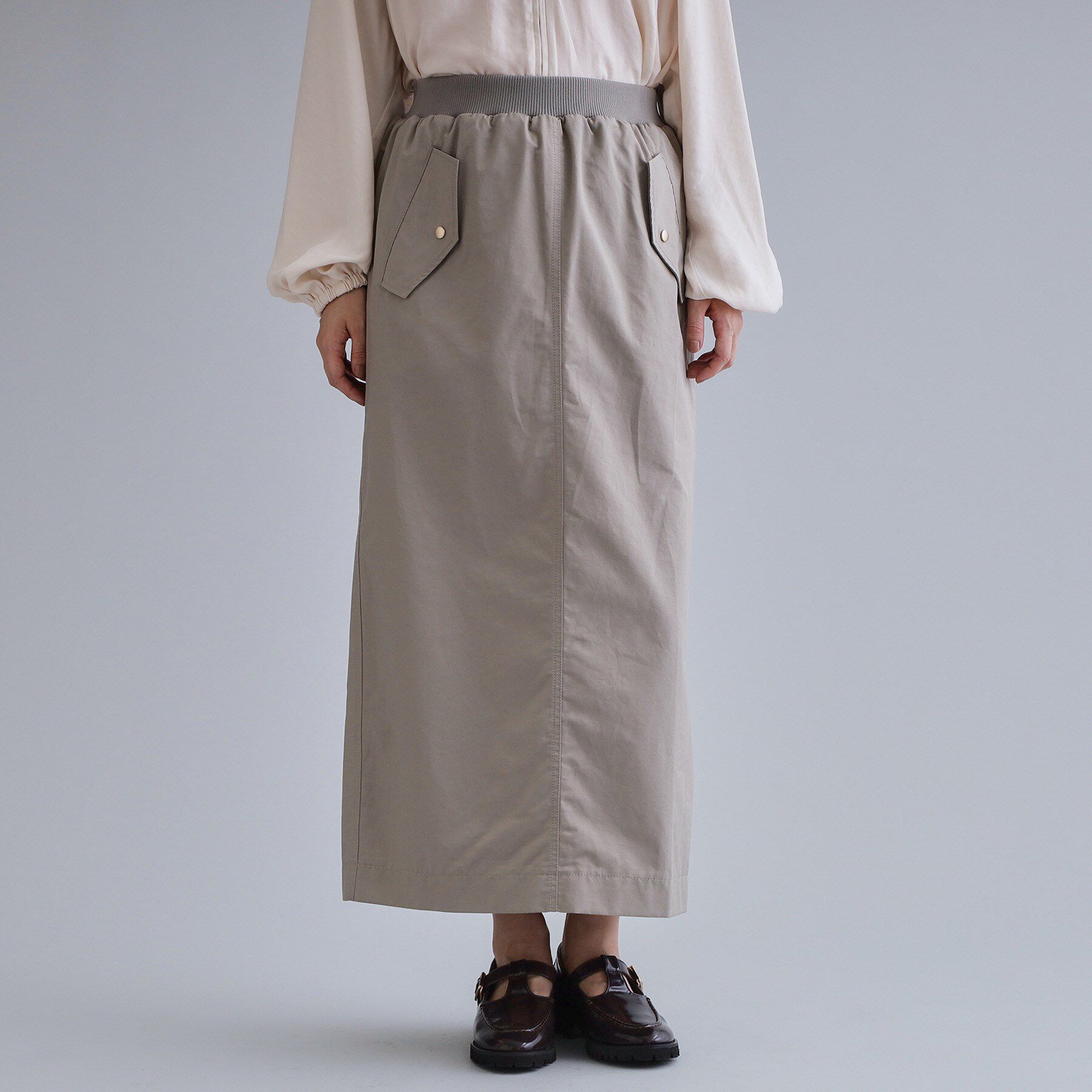 OPAQUE.CLIP「【es】リブナロースカート【洗濯機OK】」|スカート|