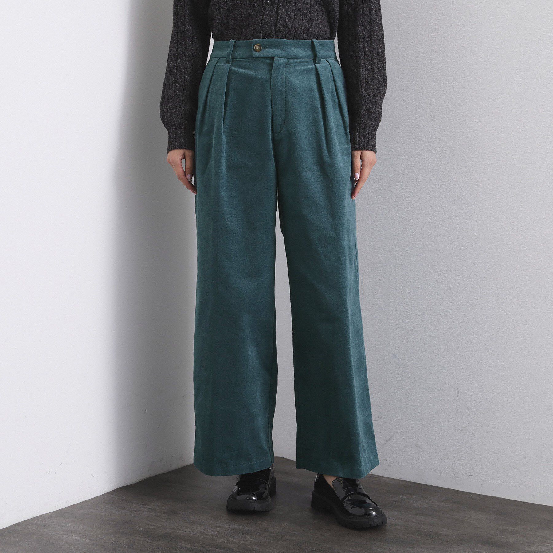 OPAQUE.CLIP「別珍タックワイドパンツ【洗える】」|その他|