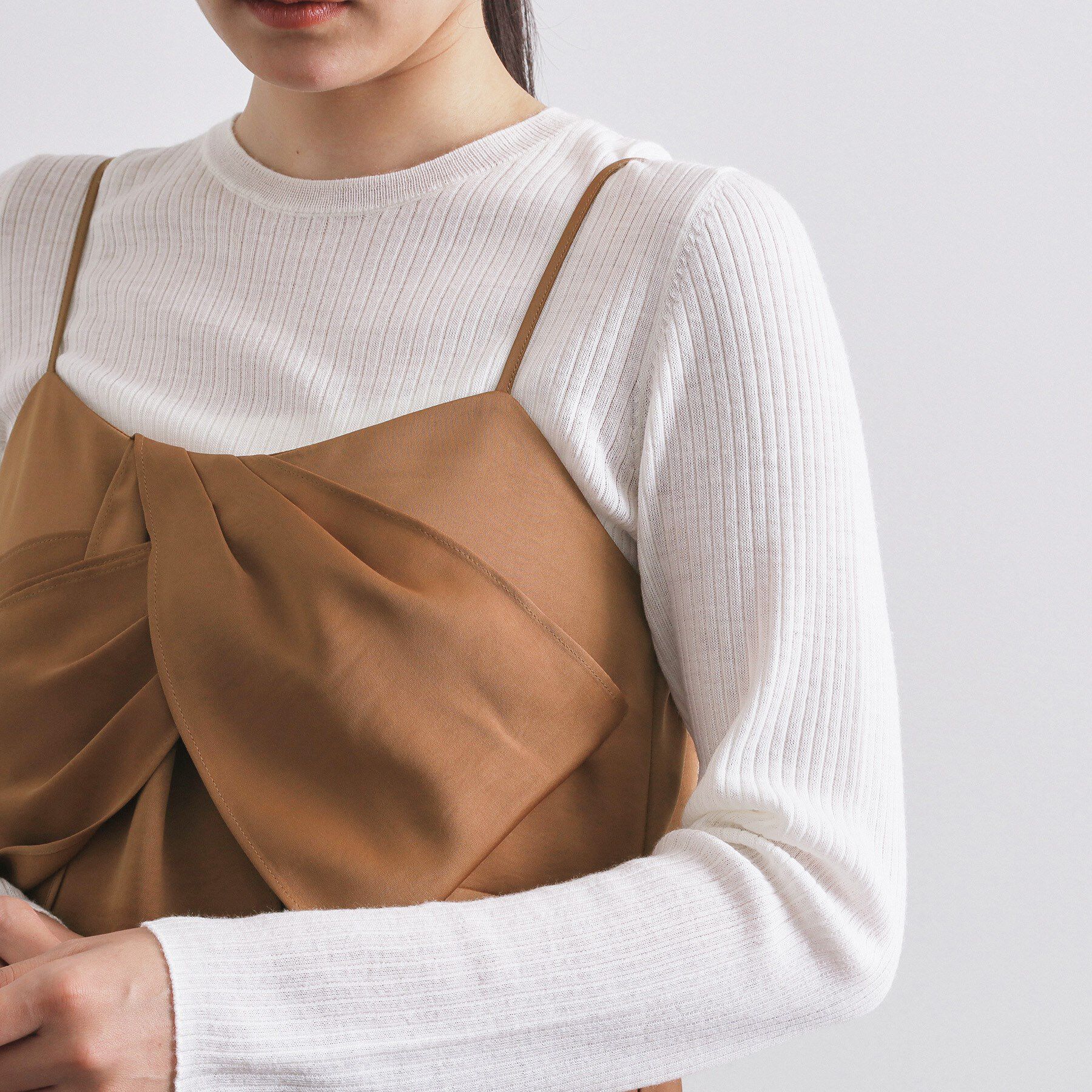 OPAQUE.CLIP「サテンキャミブラウス【洗濯機OK】」|シャツ・ブラウス|