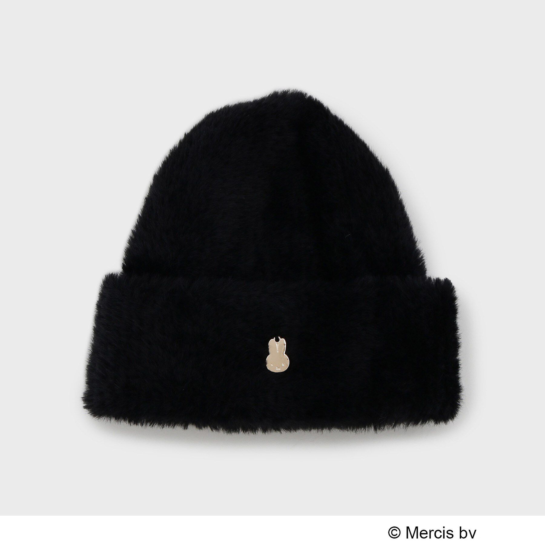 OPAQUE.CLIP「【コラボ】miffy ｘ OPAQUE.CLIP オリジナルチャーム付きニット帽」|ニット帽|ブラック(019)