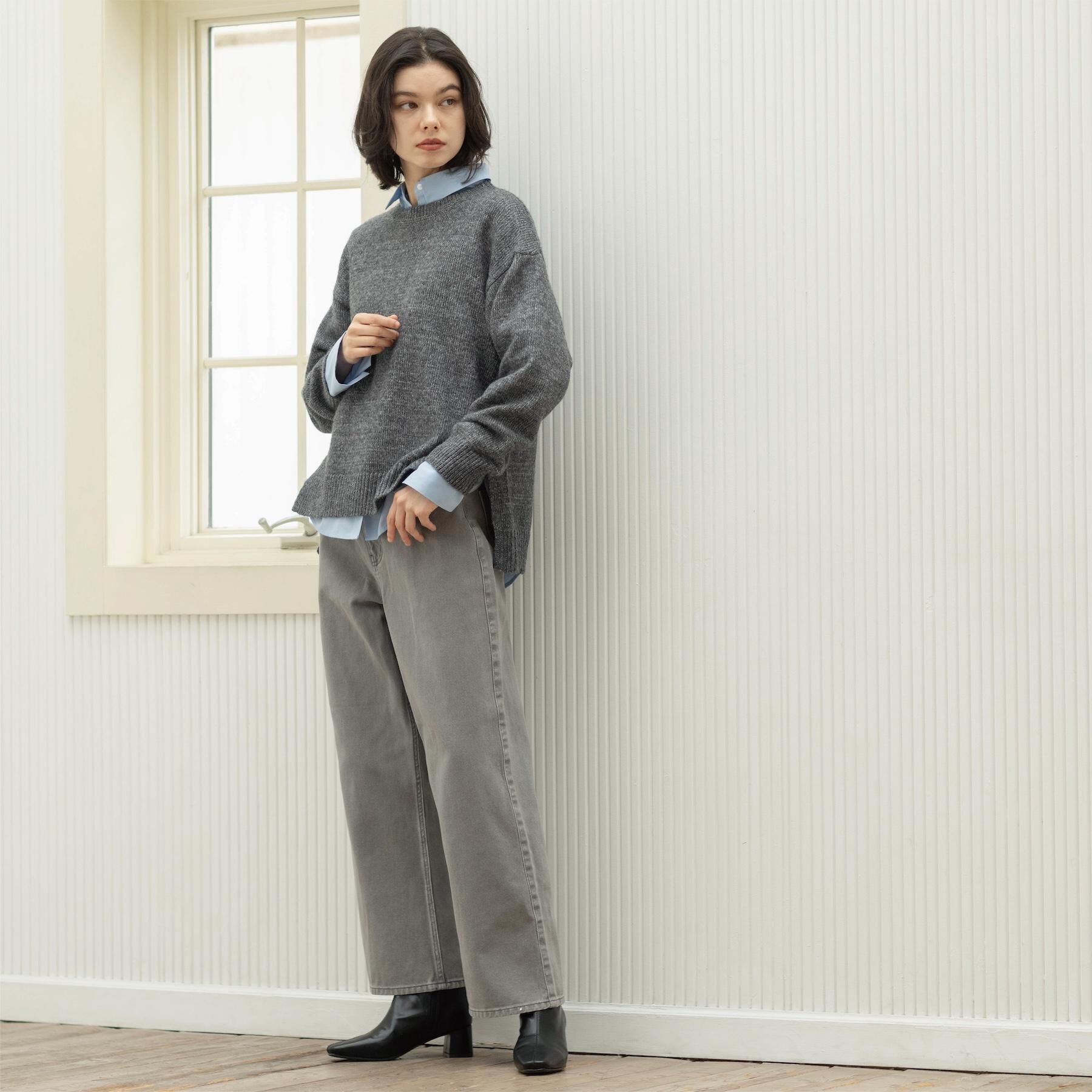 OPAQUE.CLIP「ヴィンテージカラーワイドストレートパンツ【洗濯機OK】」|その他|