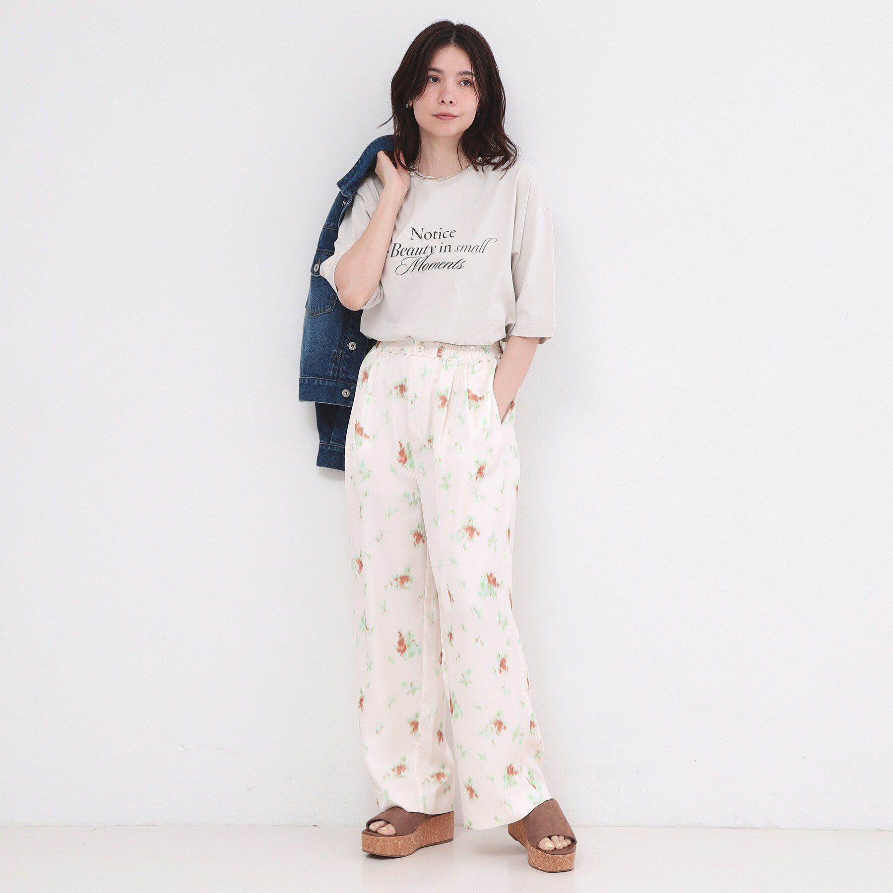 OPAQUE.CLIP「リラクシーロゴプリントTシャツ【洗濯機OK】」|Tシャツ・カットソー|