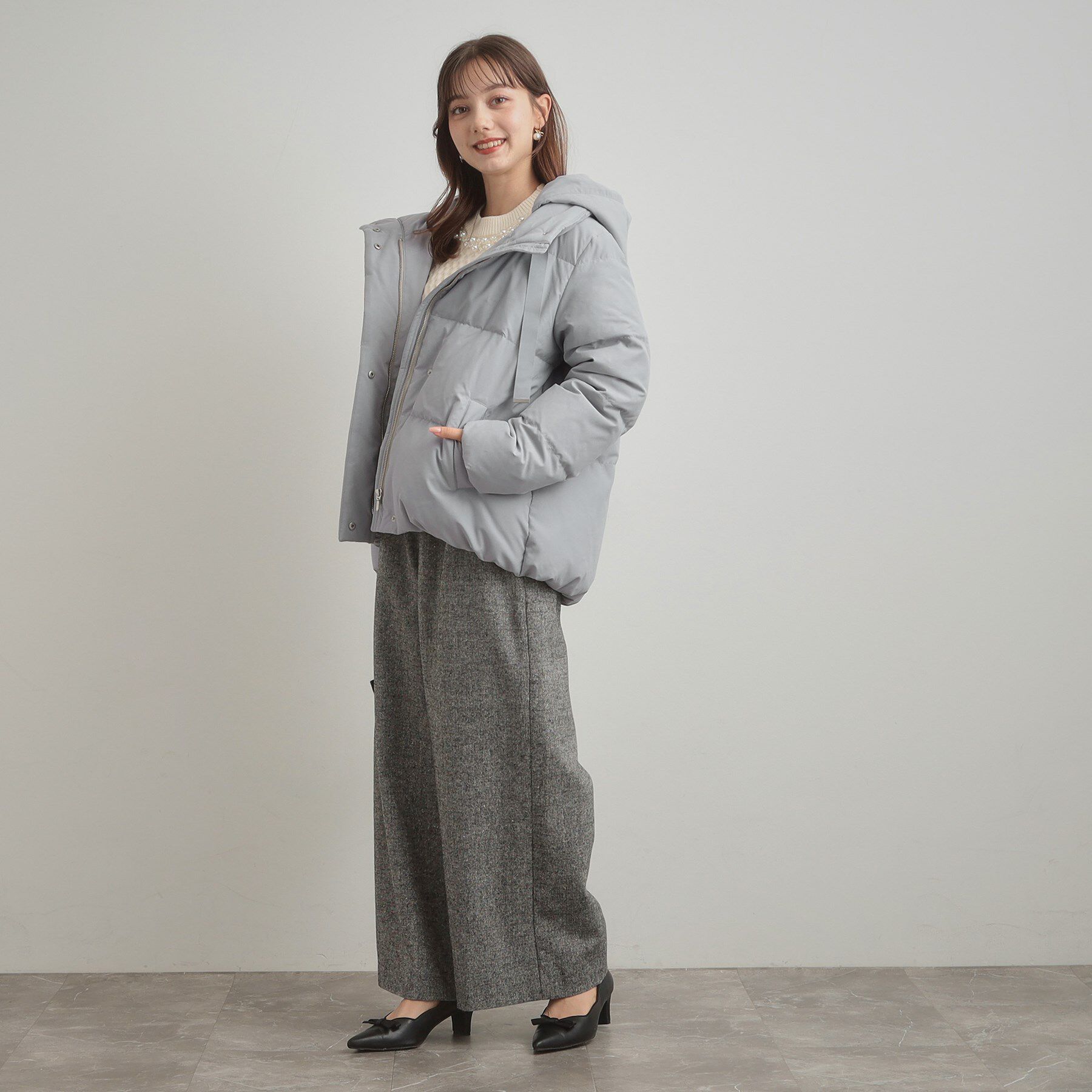 Couture broach「【冬の名品・撥水】愛されダウン」|ダウン|