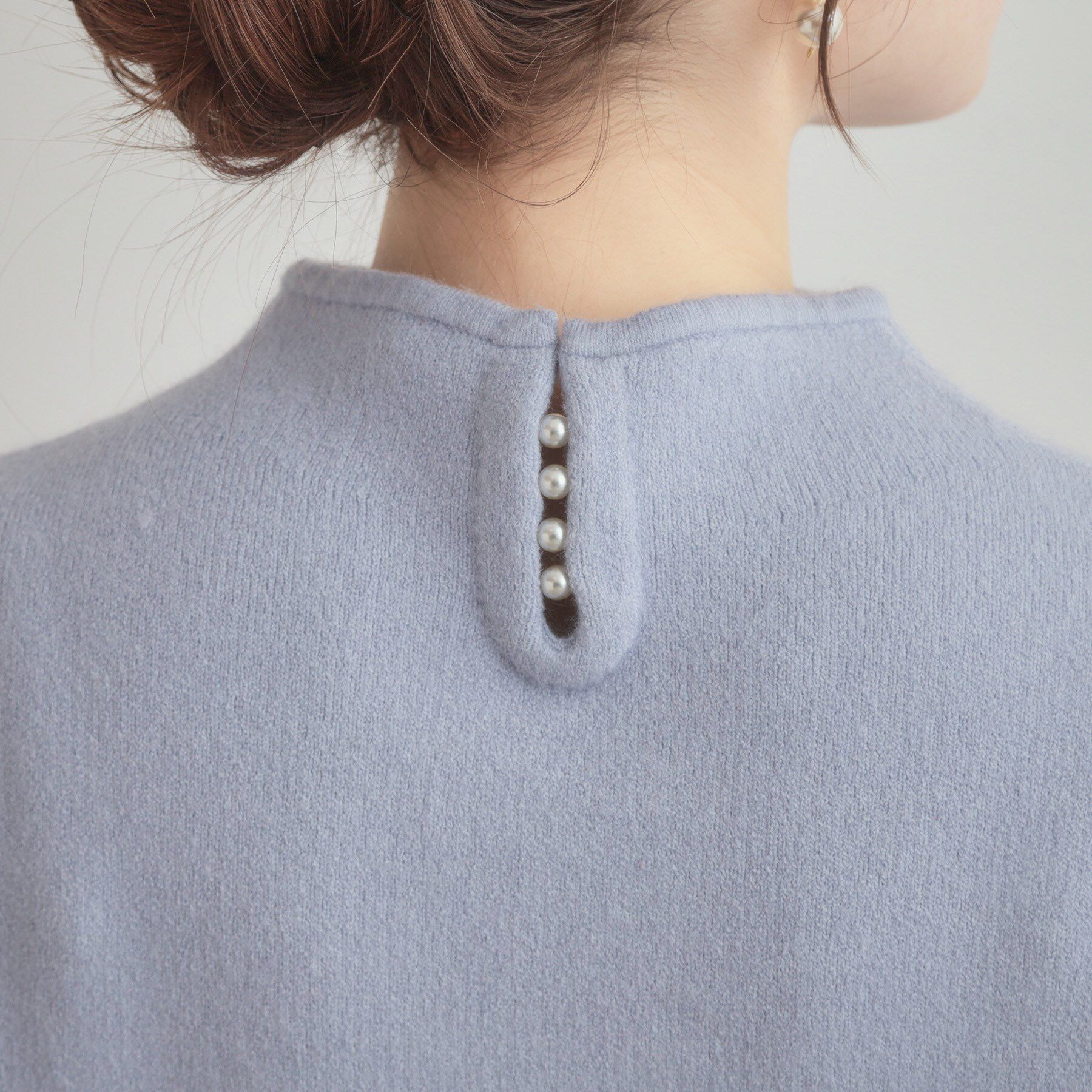 Couture broach「【ゆるふわ・通勤】リッシュアンゴラ バックパール調ニット」|ニット・セーター|