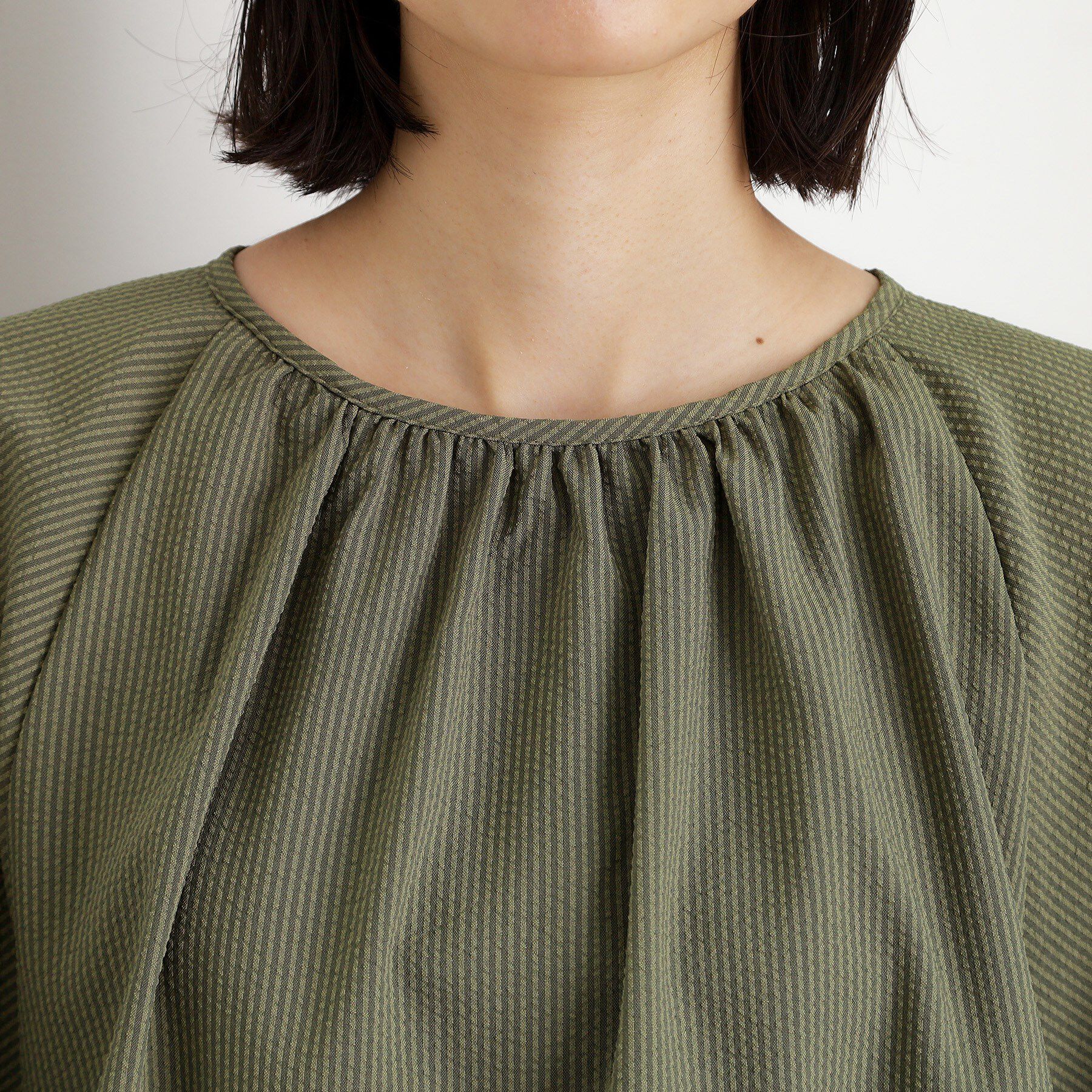 THE SHOP TK「フレアスリーブブラウス【二の腕カバー/UV/洗濯機OK】」|シャツ・ブラウス|