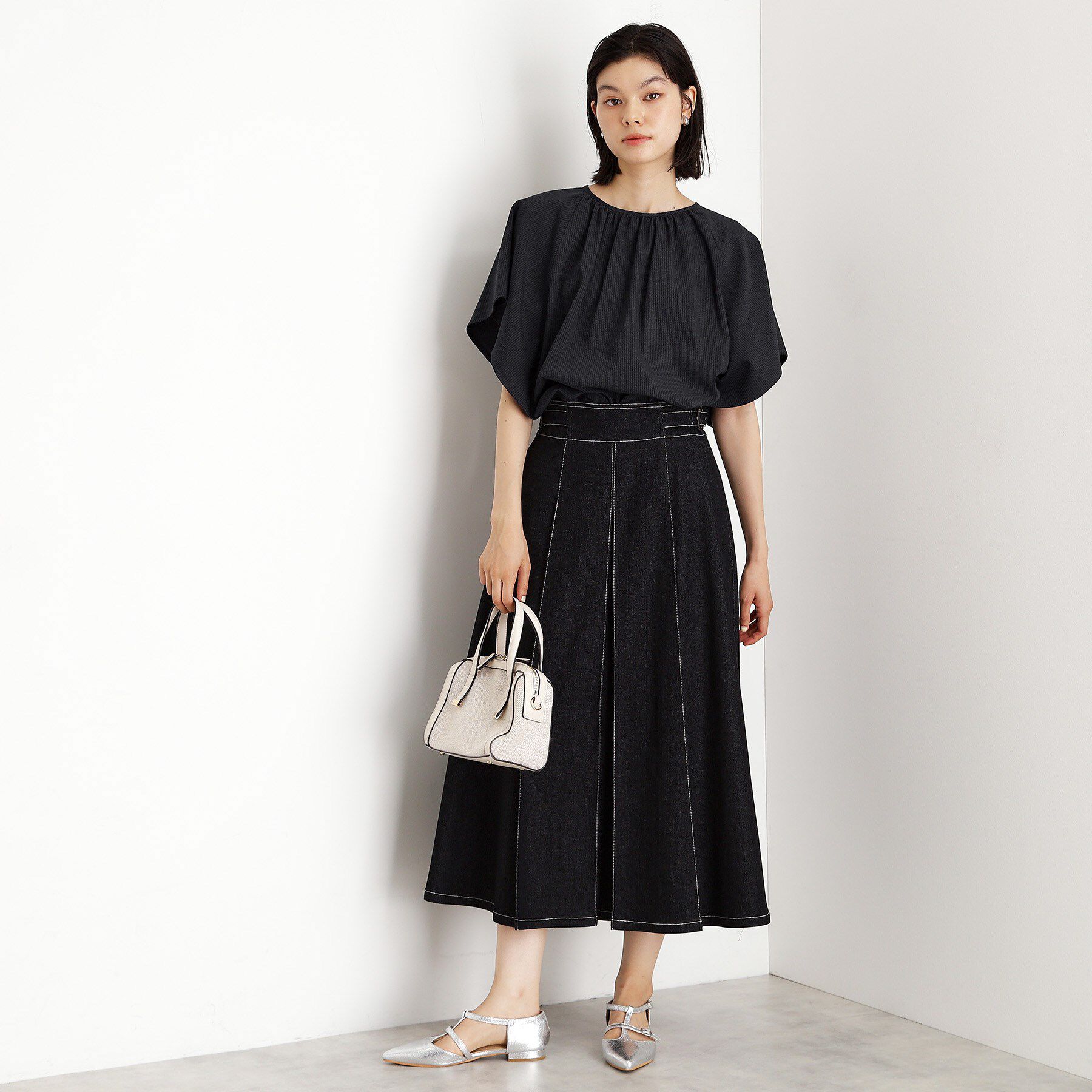 THE SHOP TK「フレアスリーブブラウス【二の腕カバー/UV/洗濯機OK】」|シャツ・ブラウス|