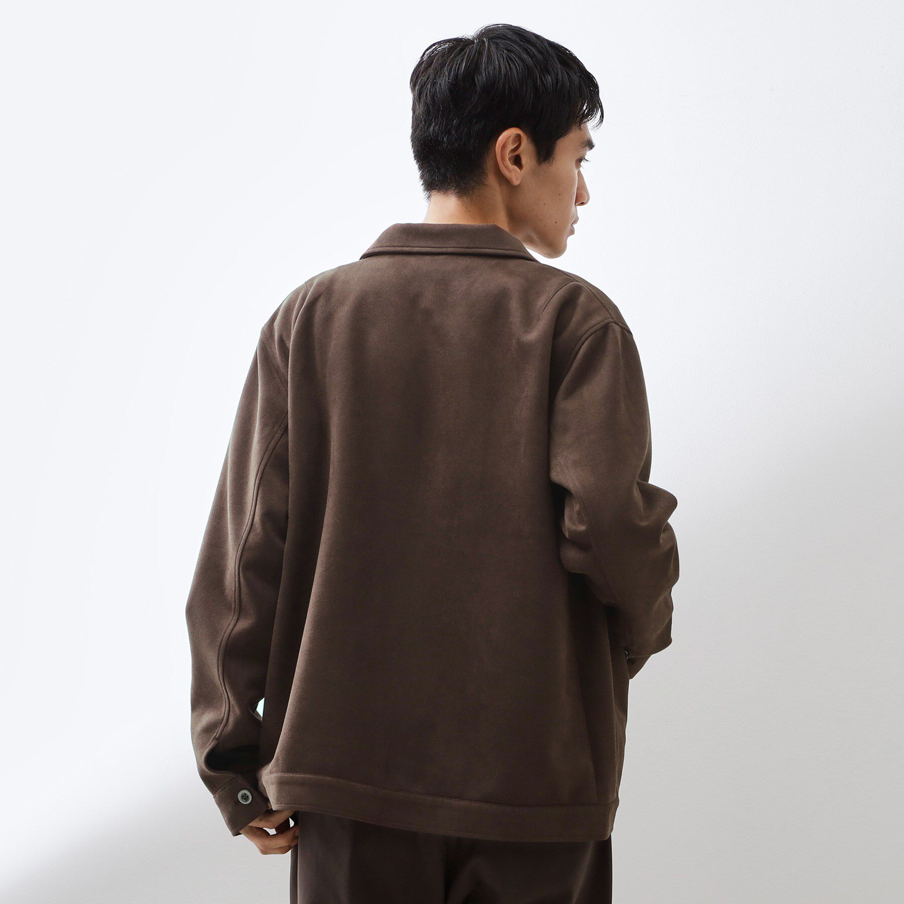 THE SHOP TK「フェイクスエードジップブルゾン【手洗いOK】」|ブルゾン・スタジャン|