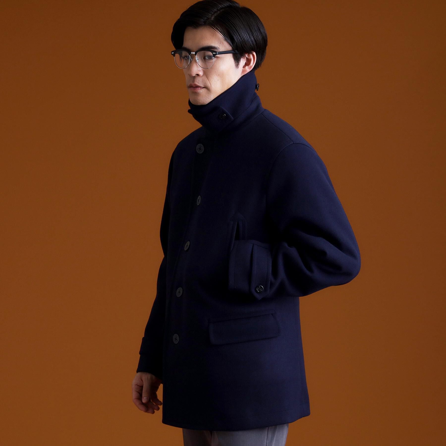 THE SHOP TK「ウーリックシングルPジャケット」|ピーコート|