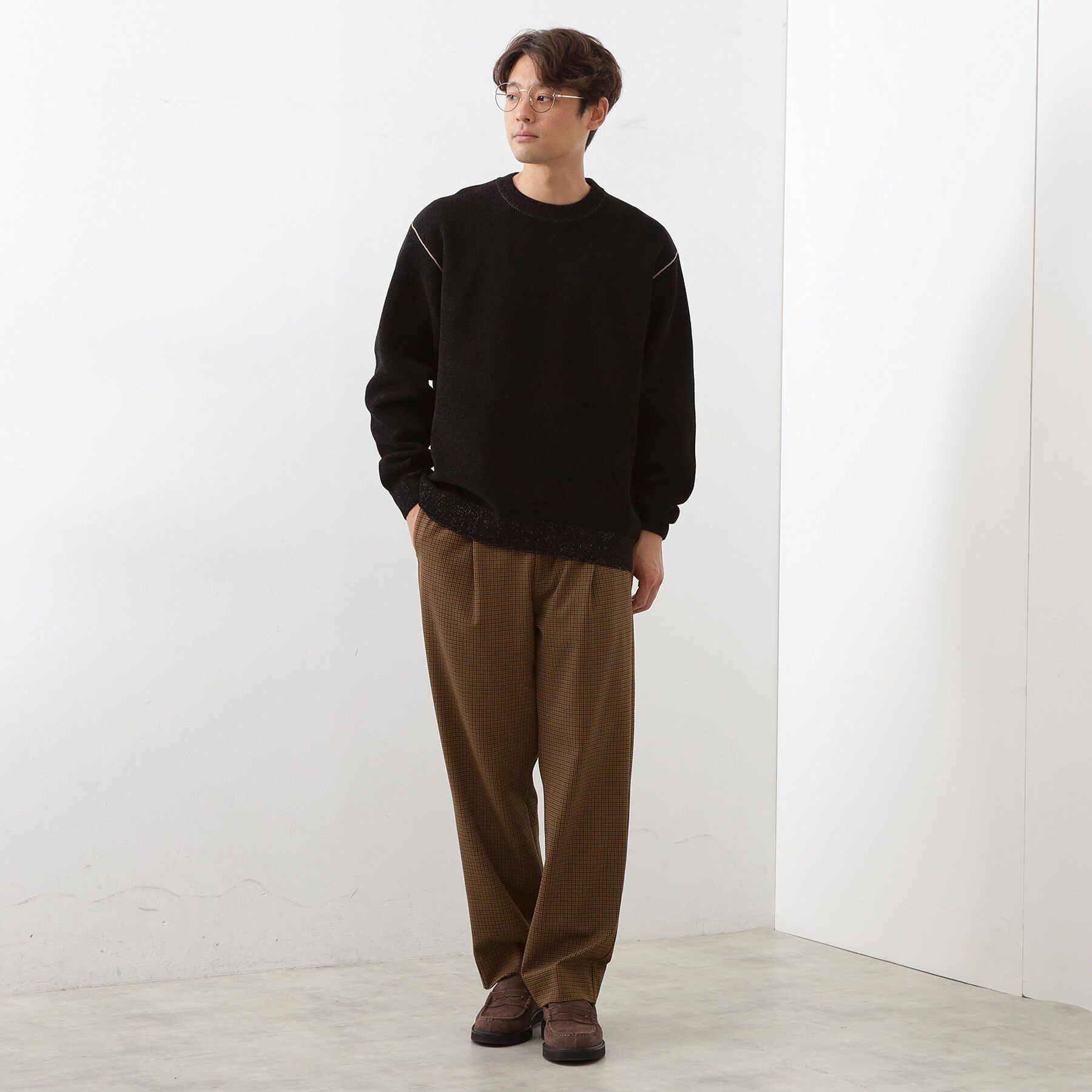 THE SHOP TK「セミワイドイージーパンツWARM 洗濯機OK／裏起毛／ストレッチ」|その他|