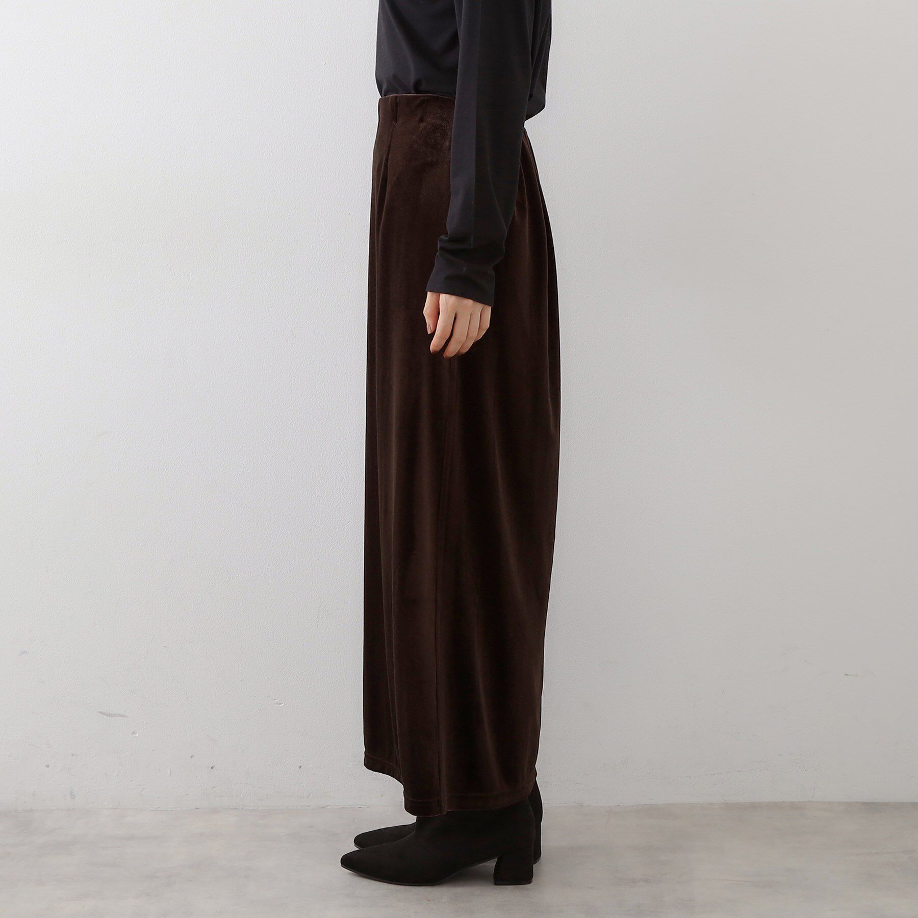 THE SHOP TK「ベロアナロースカート」|スカート|