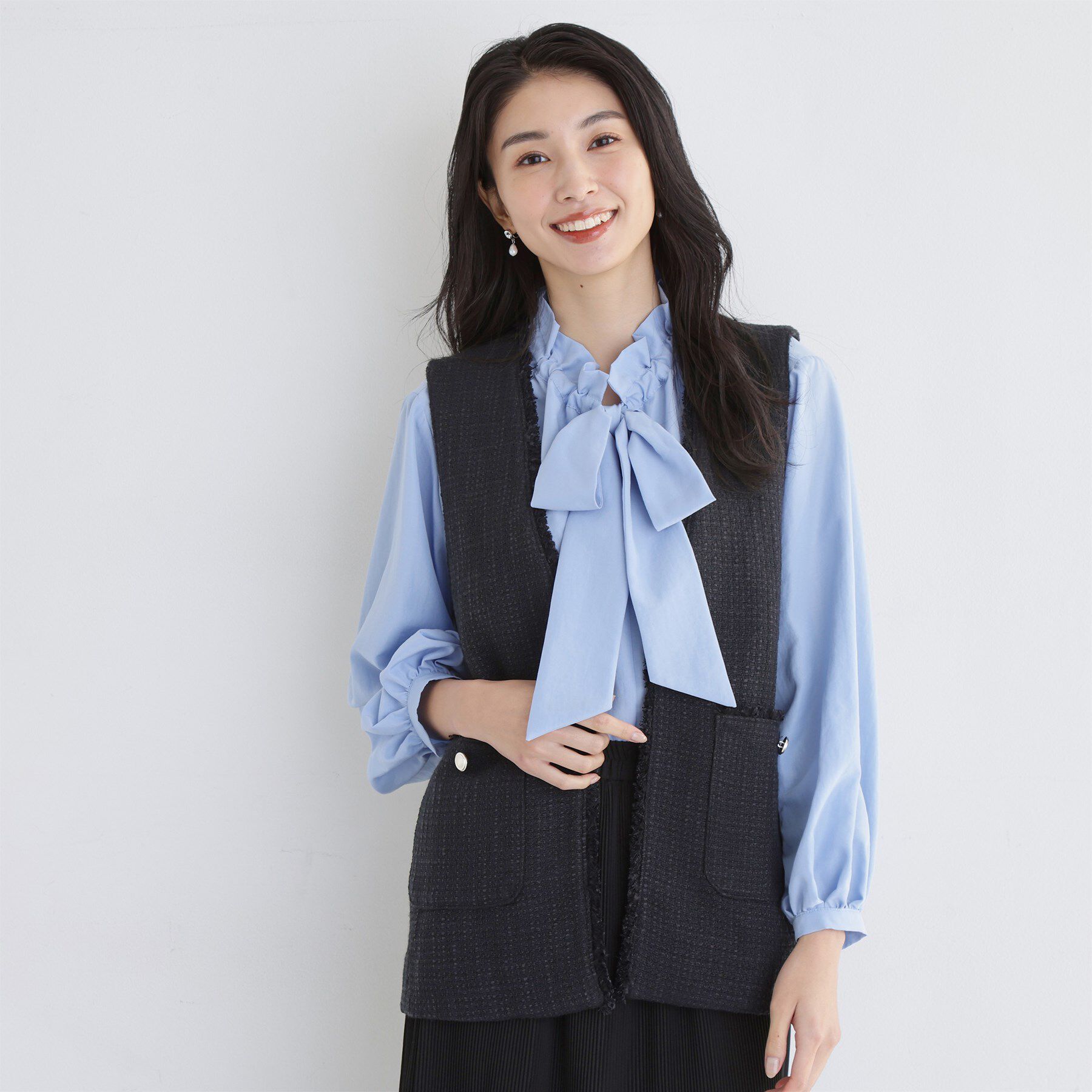 THE SHOP TK「【フォーマルにもカジュアルにも】ツイードジレ」|ベスト・ジレ|