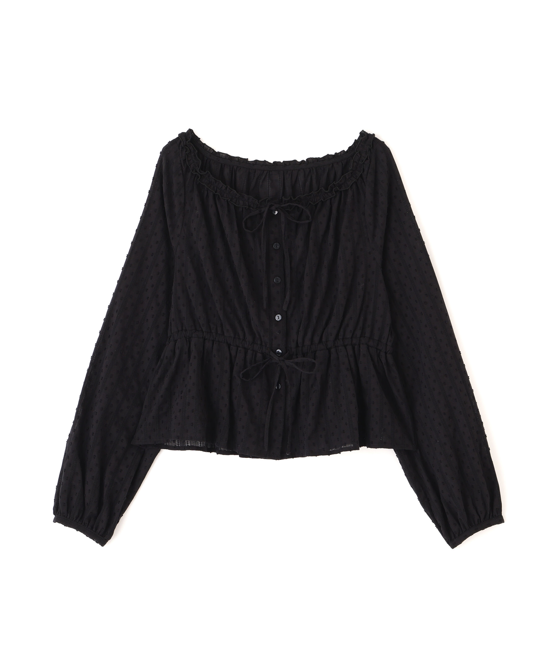 「コットンレースペプラムブラウス」|シャツ・ブラウス|