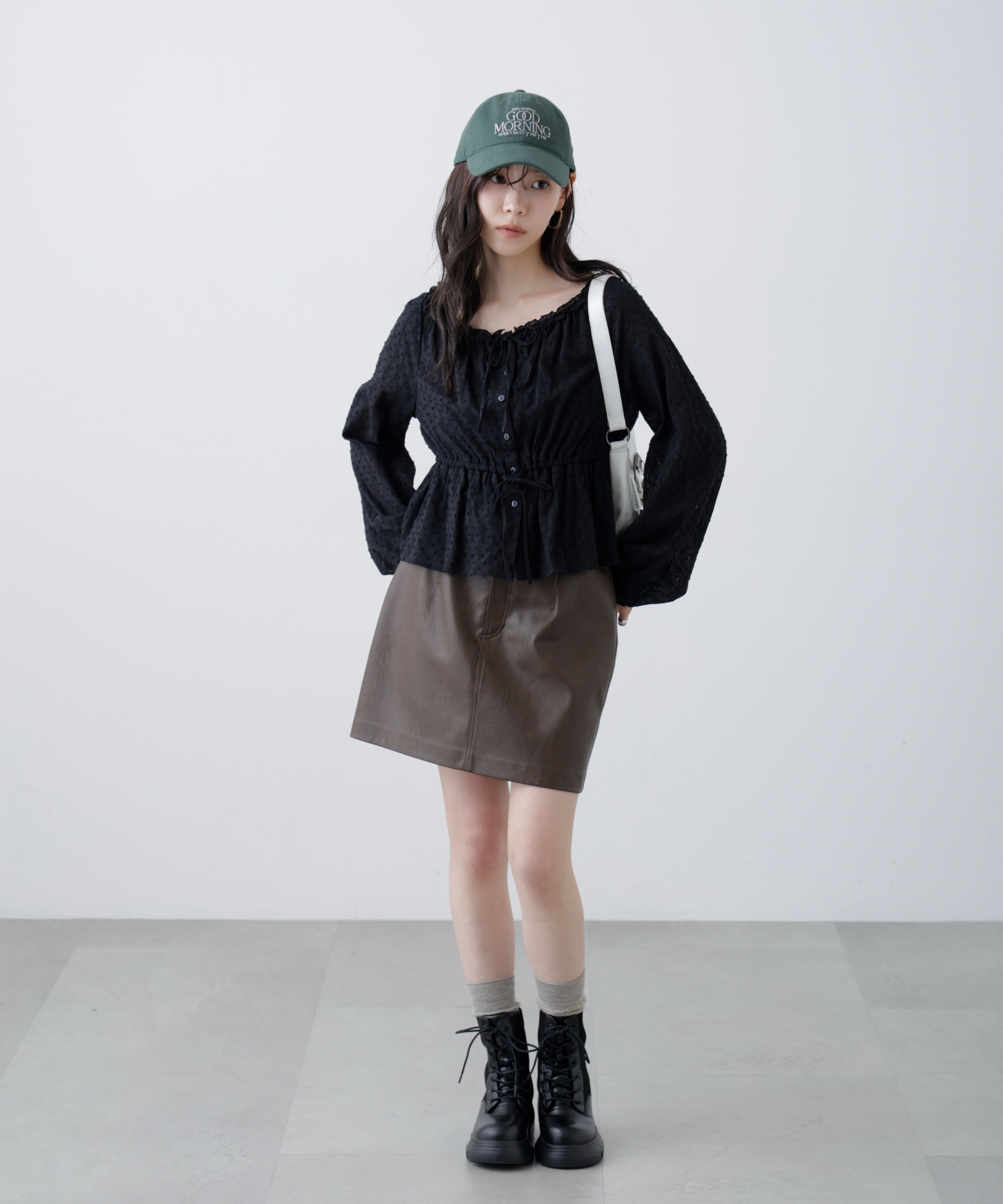  「コットンレースペプラムブラウス」|シャツ・ブラウス|