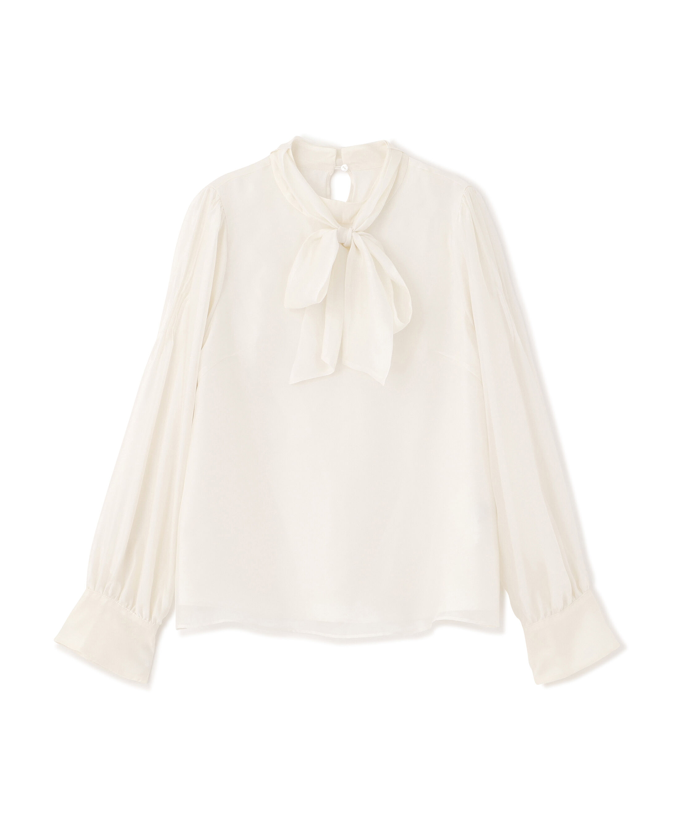  「袖タックシアーボウタイブラウス」|シャツ・ブラウス|