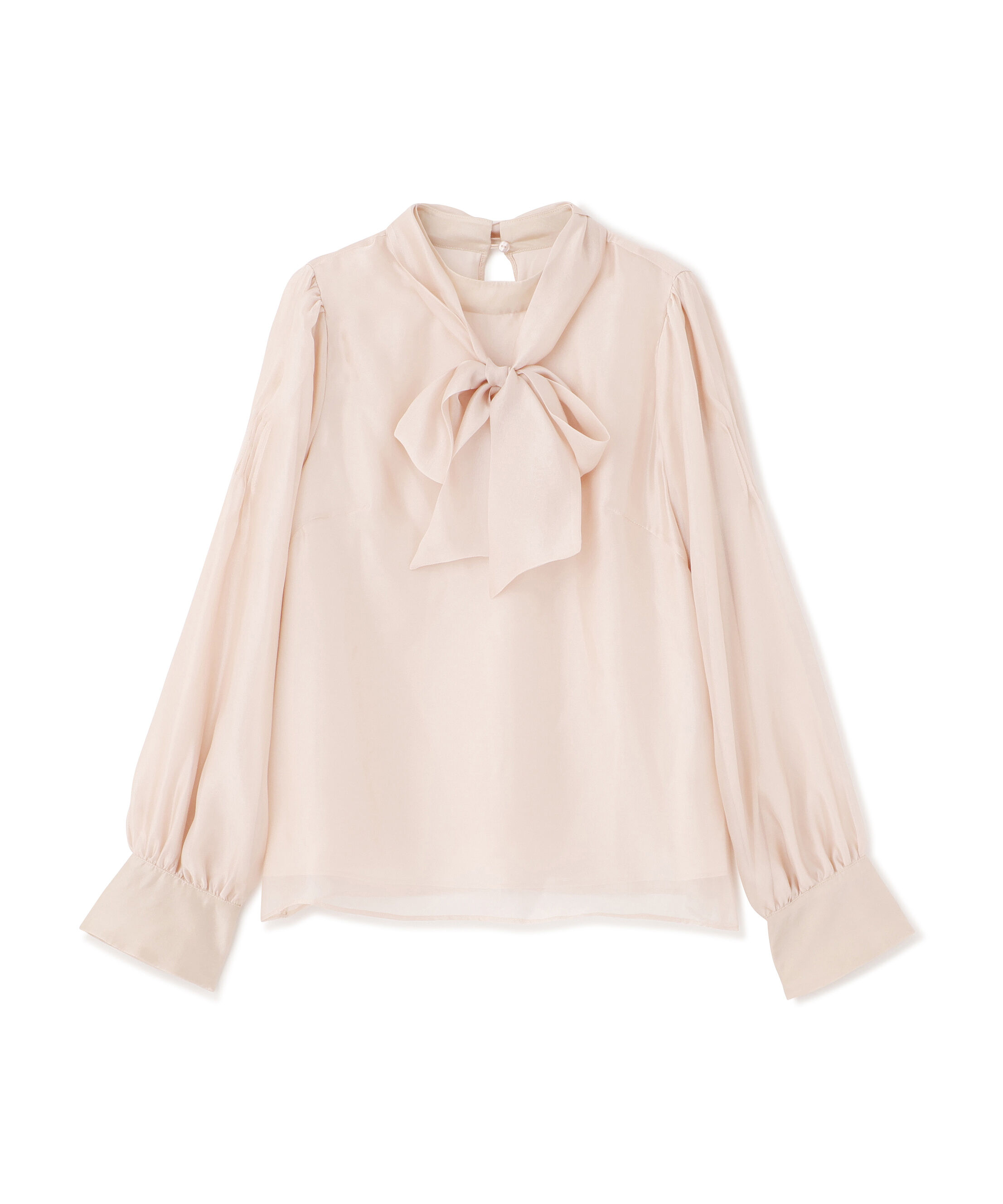  「袖タックシアーボウタイブラウス」|シャツ・ブラウス|