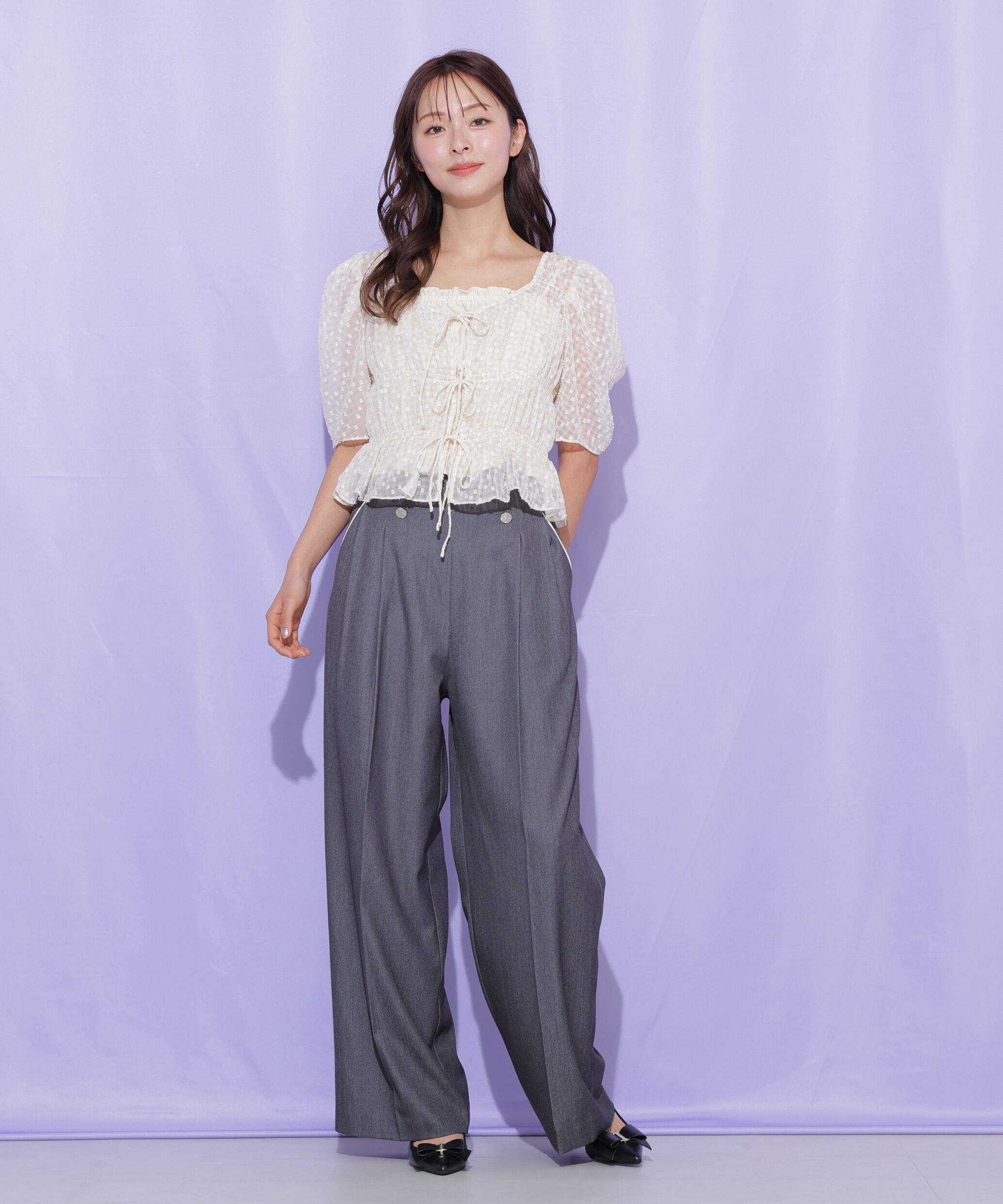  「シャーリングボレロアンサンブル」|シャツ・ブラウス|