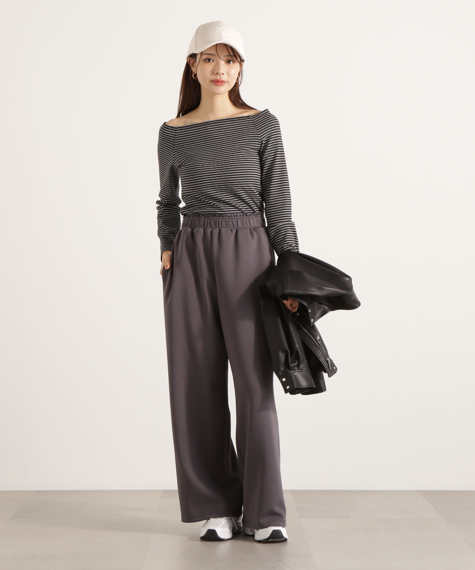 PROPORTION BODY DRESSING「＜ウォッシャブル＞スエットイージーパンツ 25AW」|その他|チャコール2