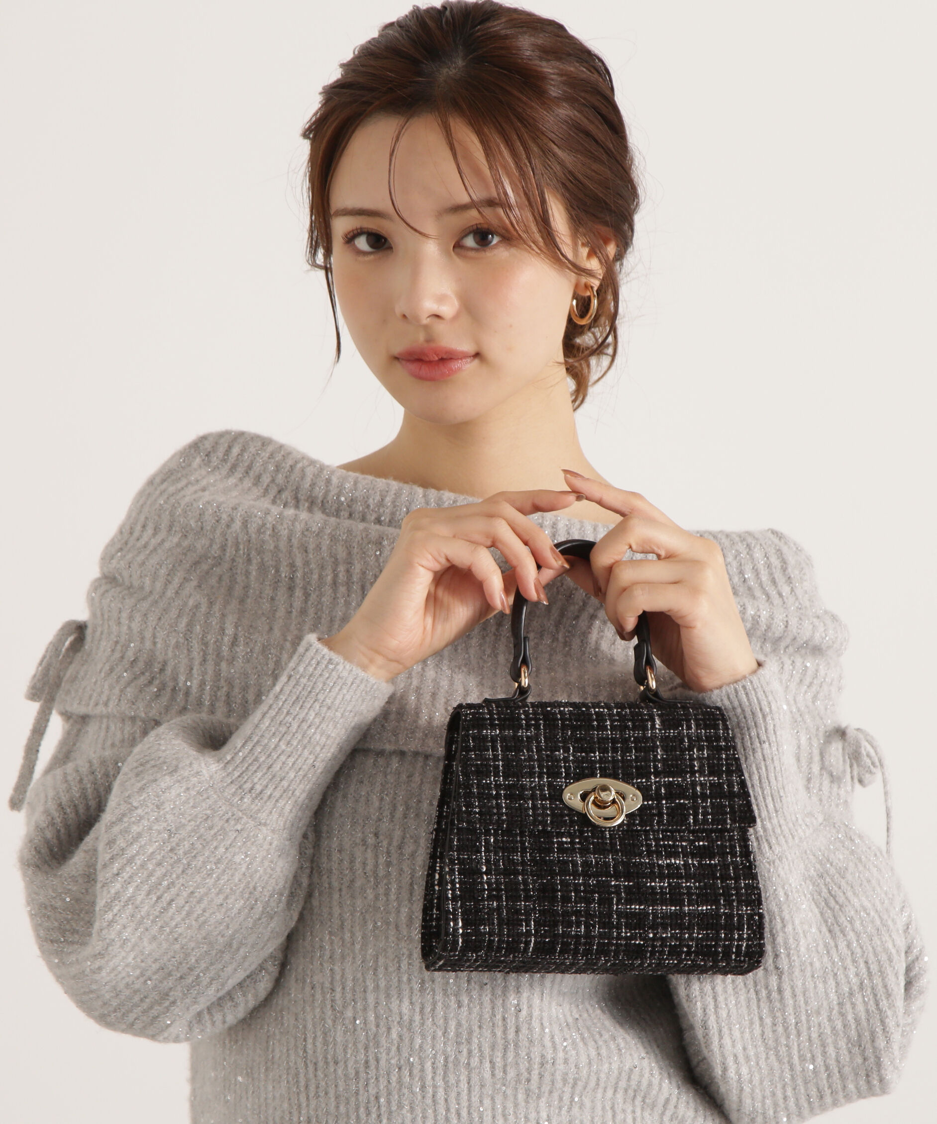 PROPORTION BODY DRESSING「ツイードミニショルダーバッグ」|その他|ブラック