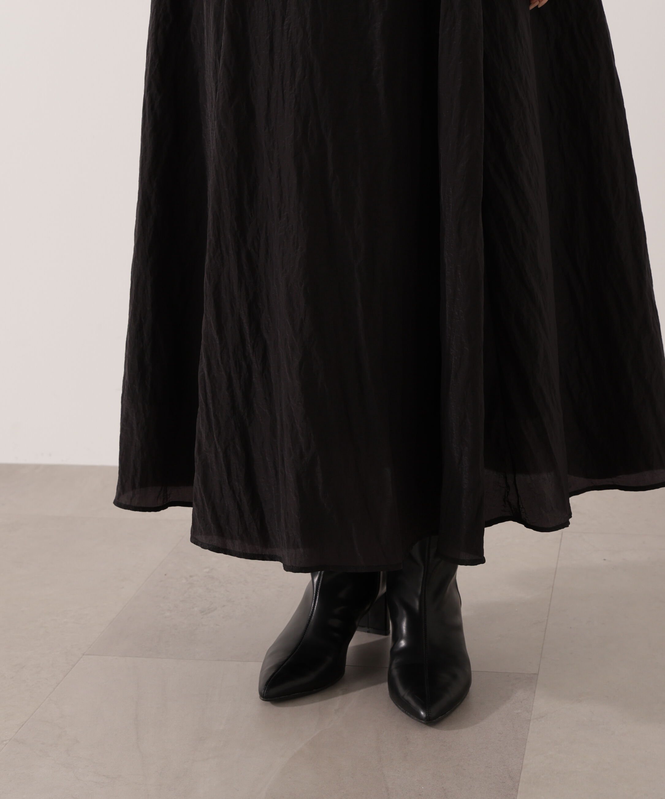 PROPORTION BODY DRESSING「ベルト付きシアーフレアスカート」|スカート|