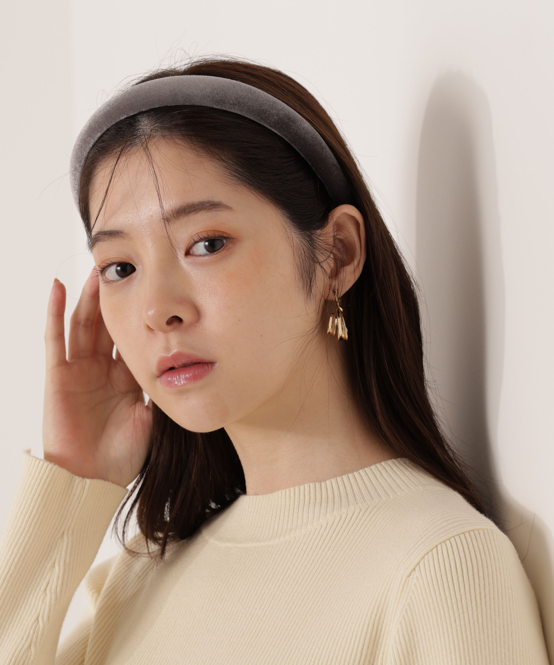 PROPORTION BODY DRESSING「ベロアカチューシャ」|その他|グレー