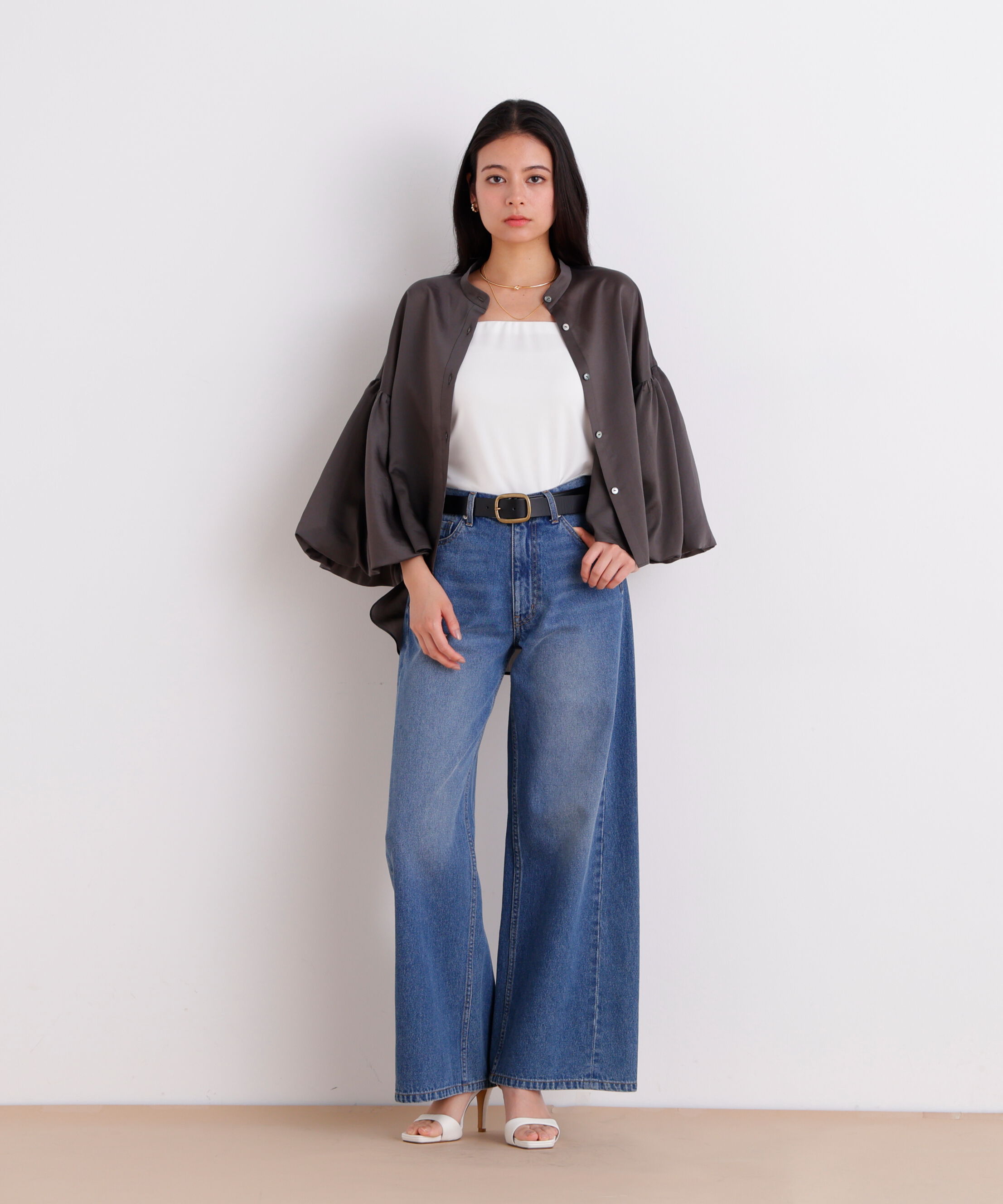  「ギャザーバルーンスリーブブラウス」|シャツ・ブラウス|