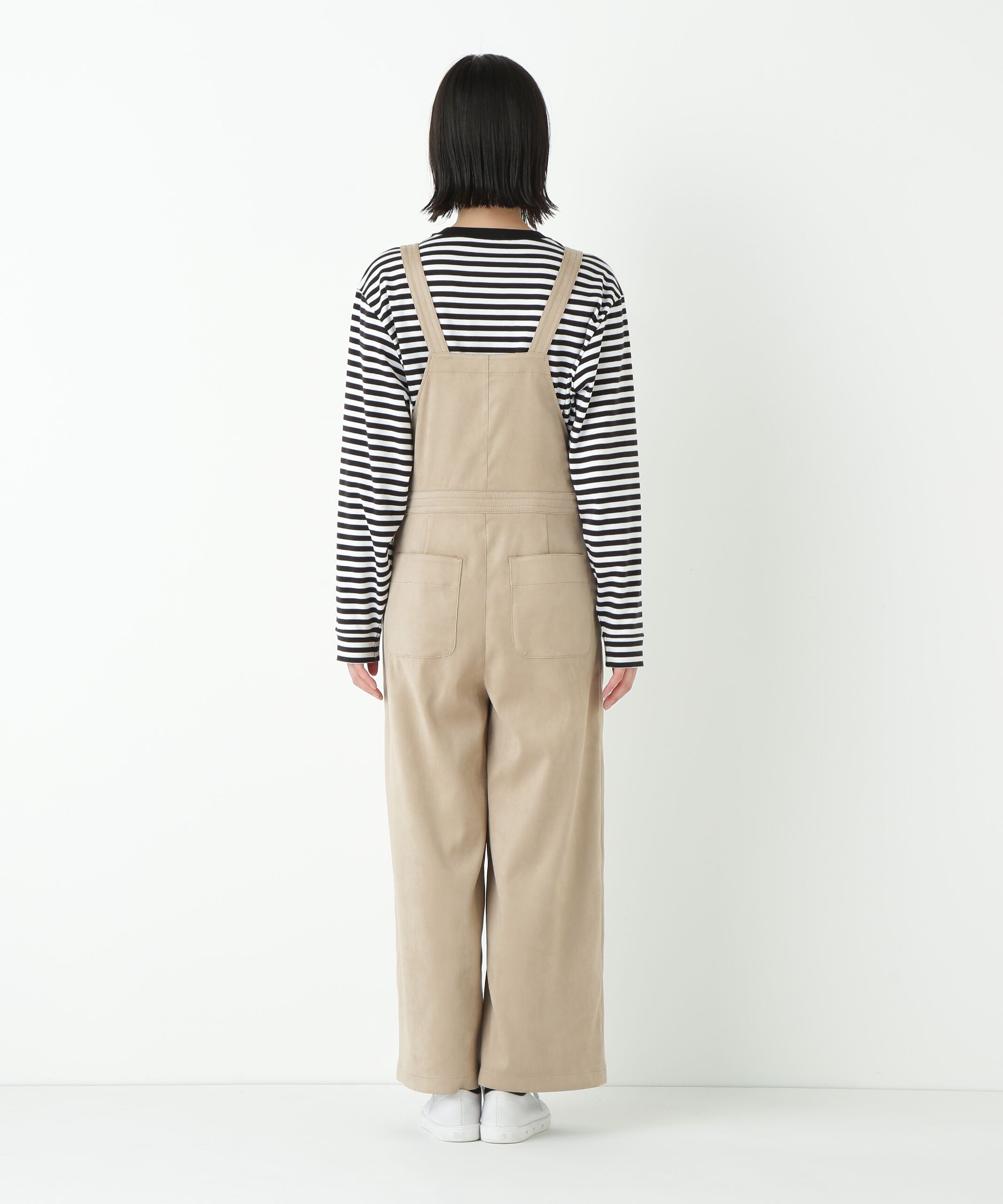  「◆ストレッチスェードオーバーオール」|ワンピース|