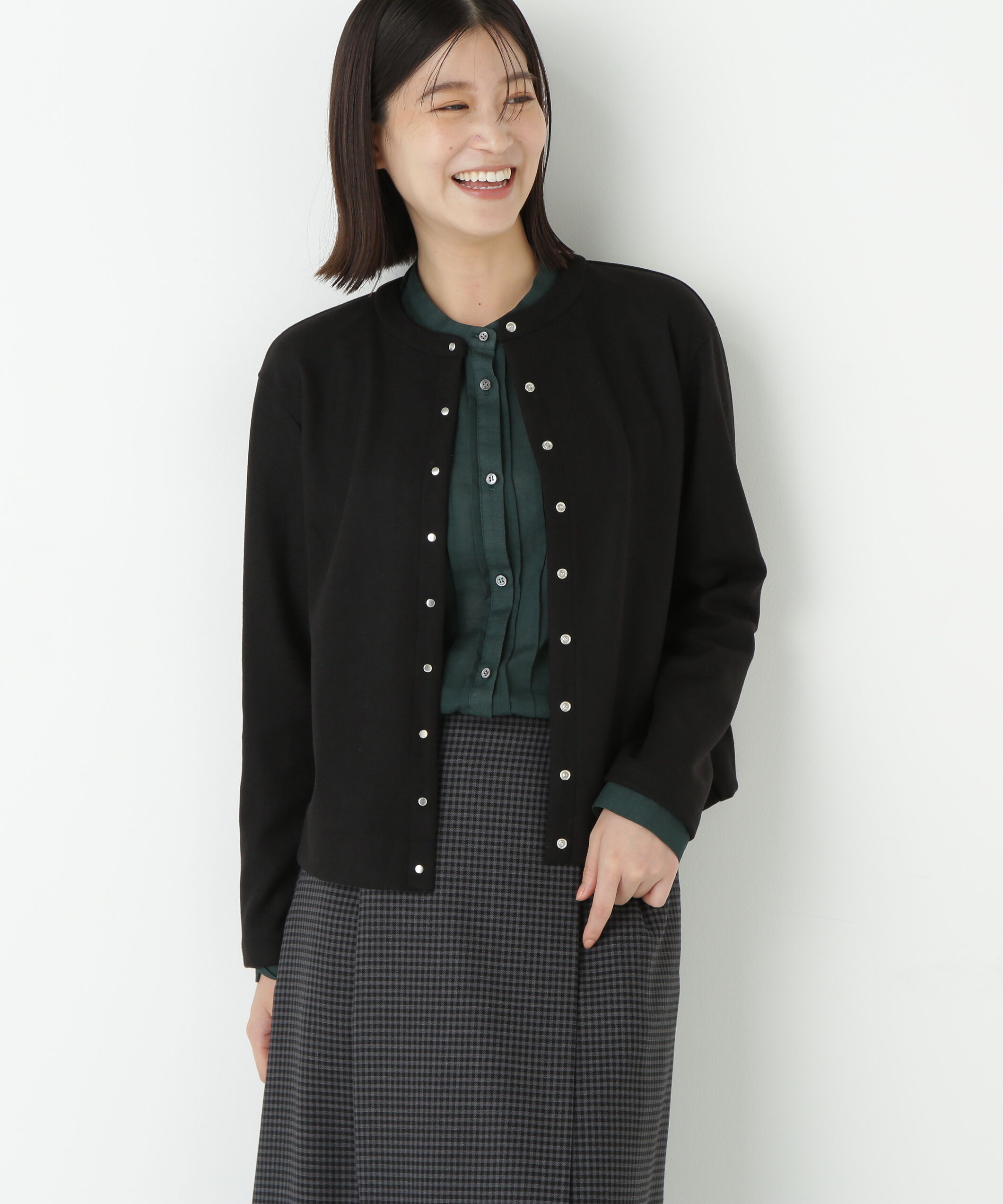  「◆ミルドジャージーカーディガン」|Tシャツ・カットソー|ブラック