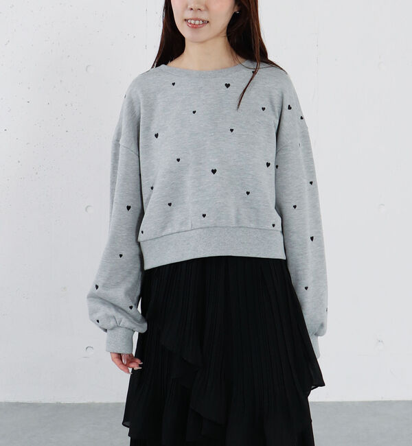 archives「ランダムハート刺繍スウェット」|Tシャツ・カットソー|