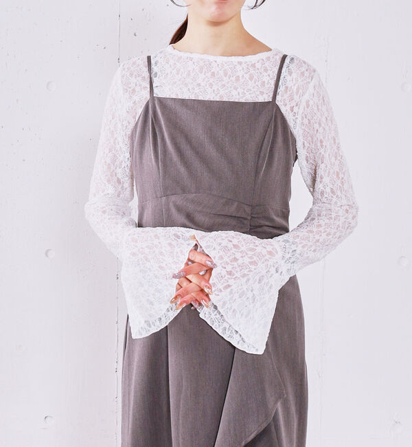 archives「フレアスリーブレーストップス」|Tシャツ・カットソー|