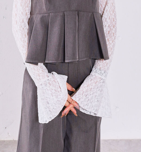 archives「フレアスリーブレーストップス」|Tシャツ・カットソー|