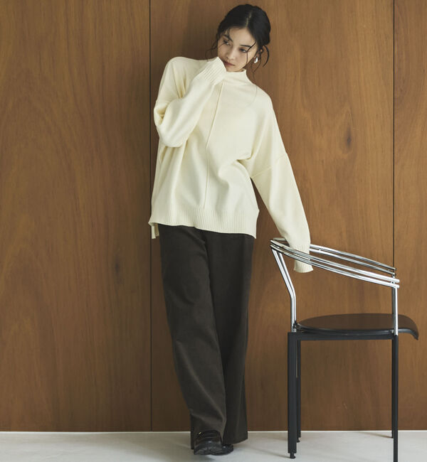 Doux archives「【抗ピリング・手洗い可】アウトリンキングニット」|ニット・セーター|